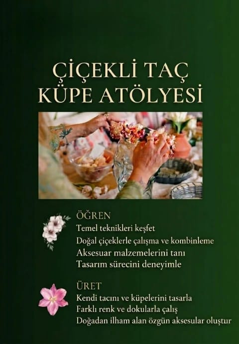 Çiçekli Taç-Küpe Tasarım Atölyesi