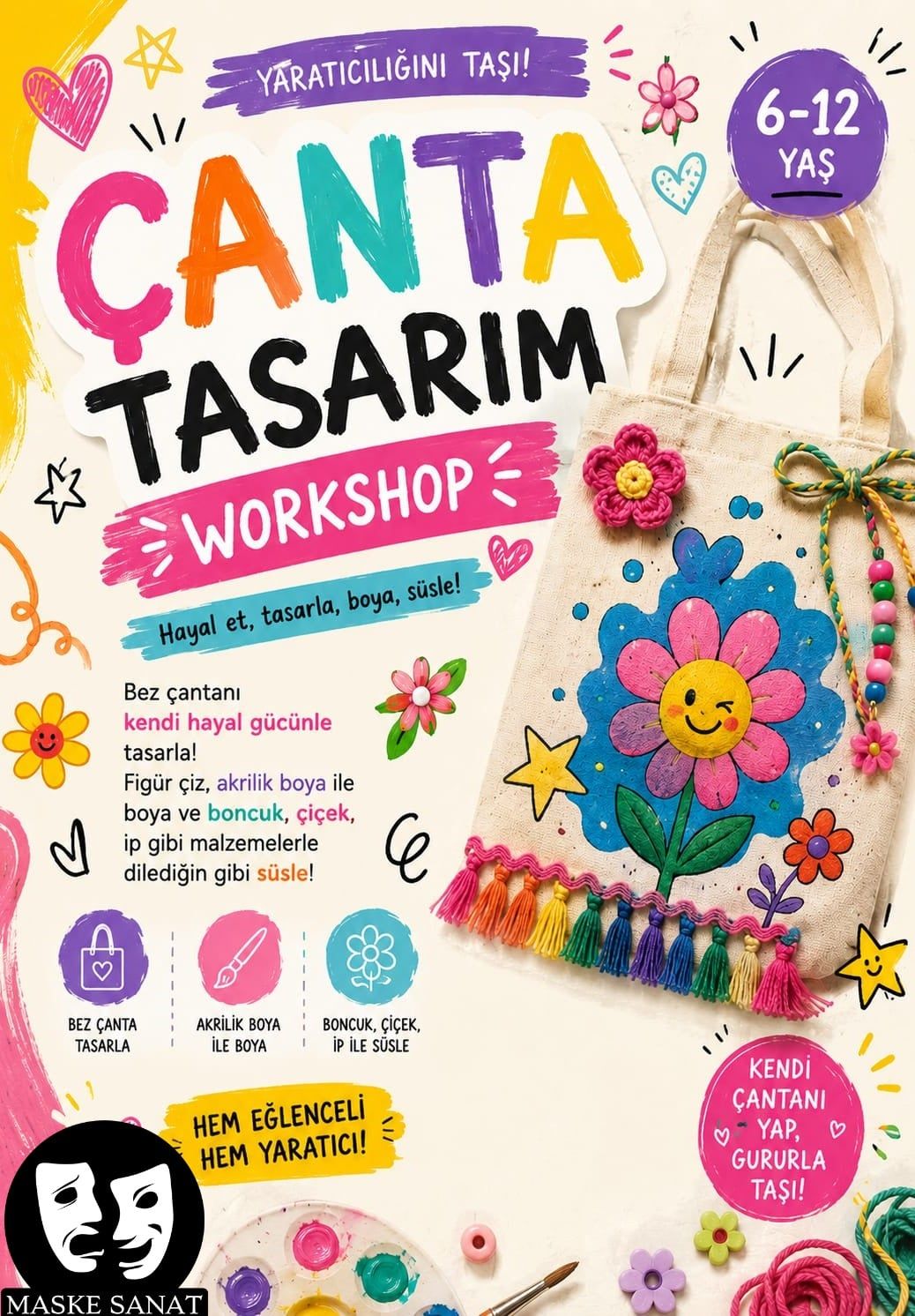 Çocuklar İçin Çanta Tasarım  ve  Boyama Workshop