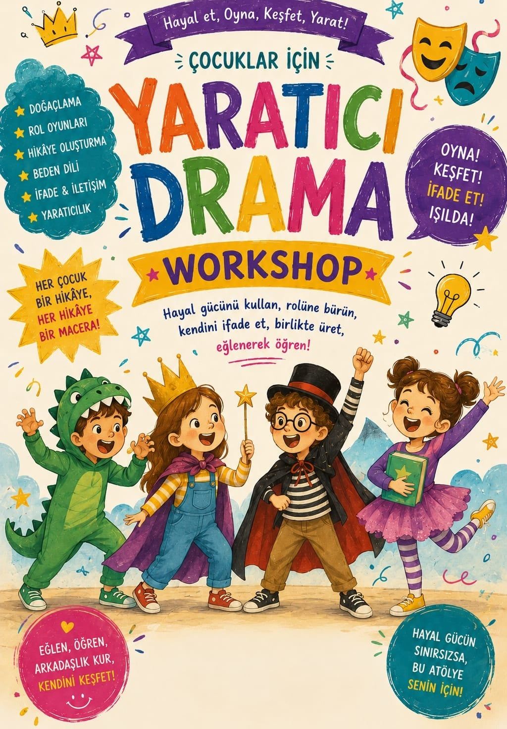 ÇOCUKLAR İÇİN YARATICI DRAMA WORKSHOP