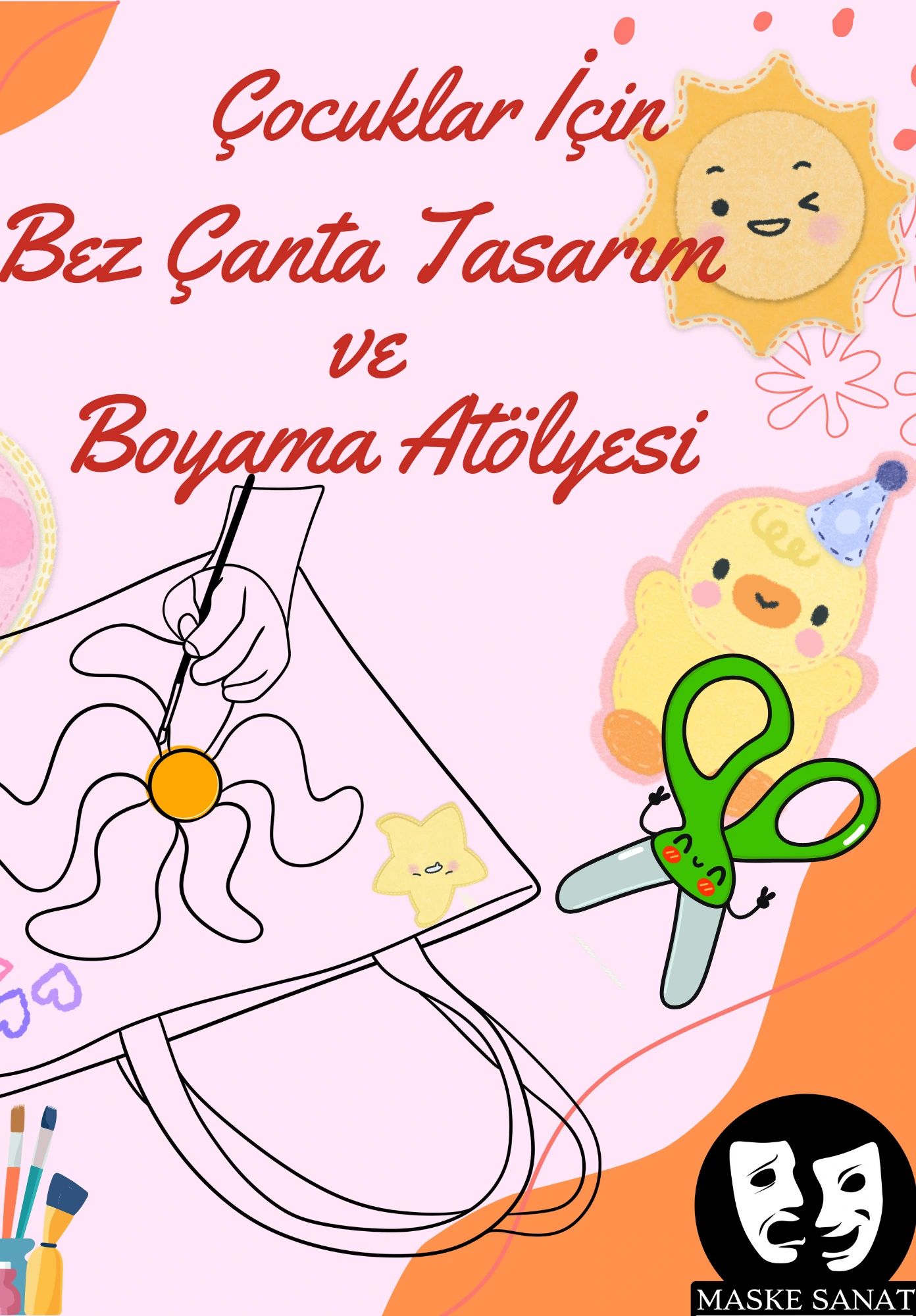 Çocuklar için Bez Çanta Tasarım ve  Boyama Atölyesi