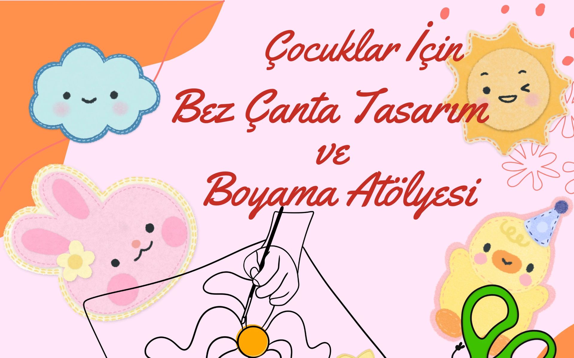 Çocuklar için Bez Çanta Tasarım ve  Boyama Atölyesi