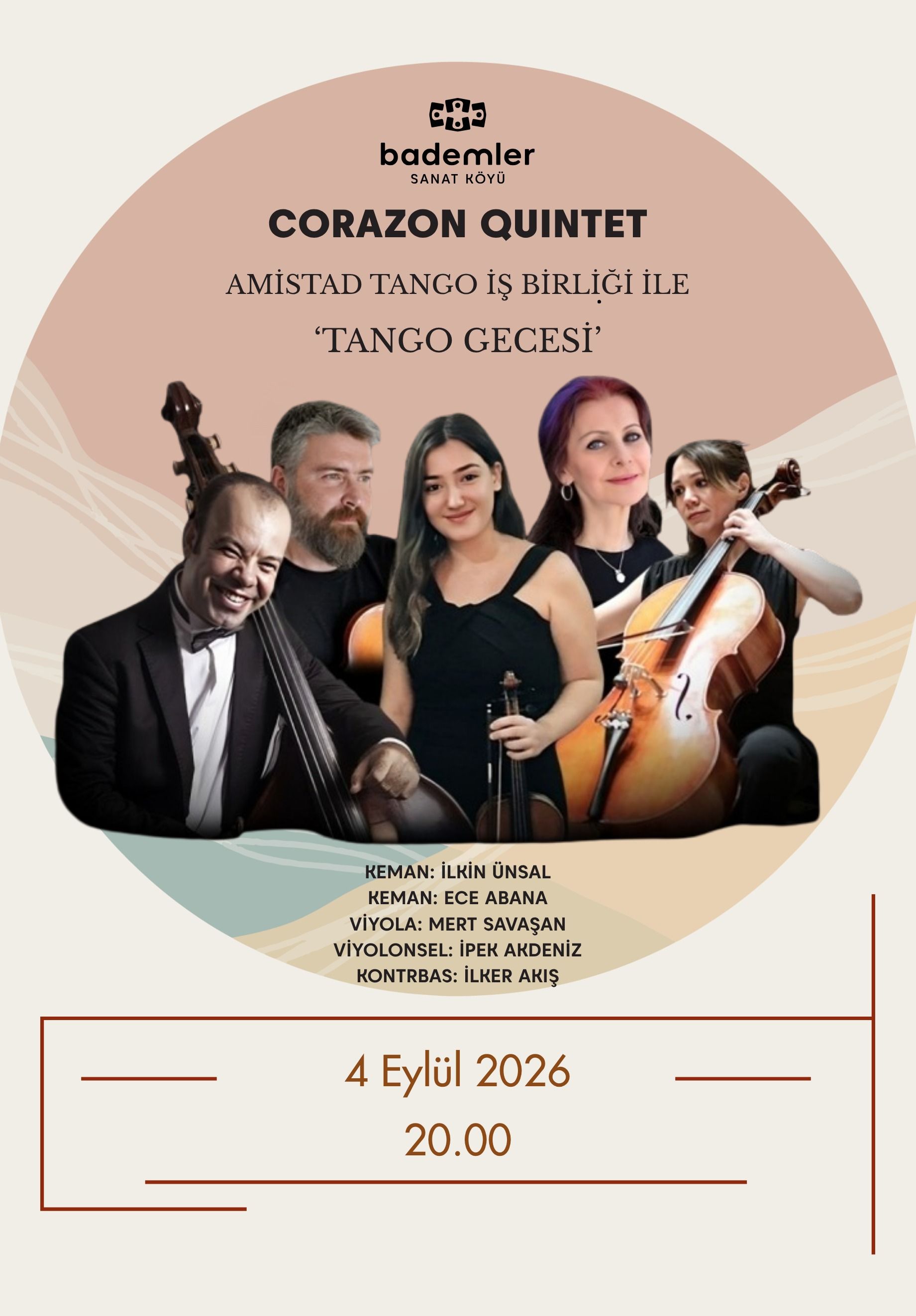 Corazon Quintet ile "Tango Gecesi"