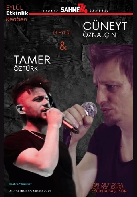 Cüneyt Öznalçın ve Tamer Öztürk ile Türkçe Pop/Rock Gecesi