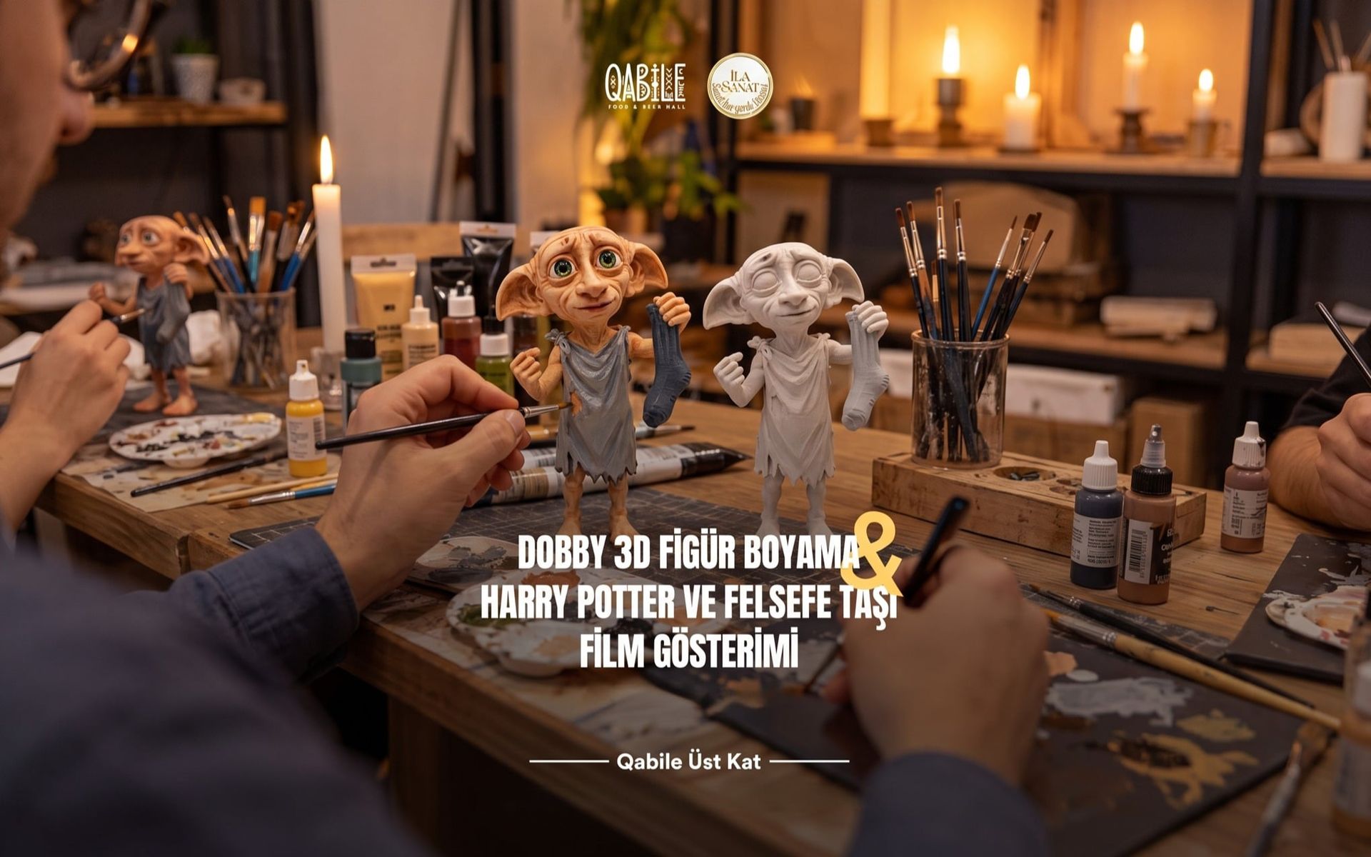 Dobby 3d Figür Boyama & Harry Potter ve Felsefe Taşı Film Gösterimi