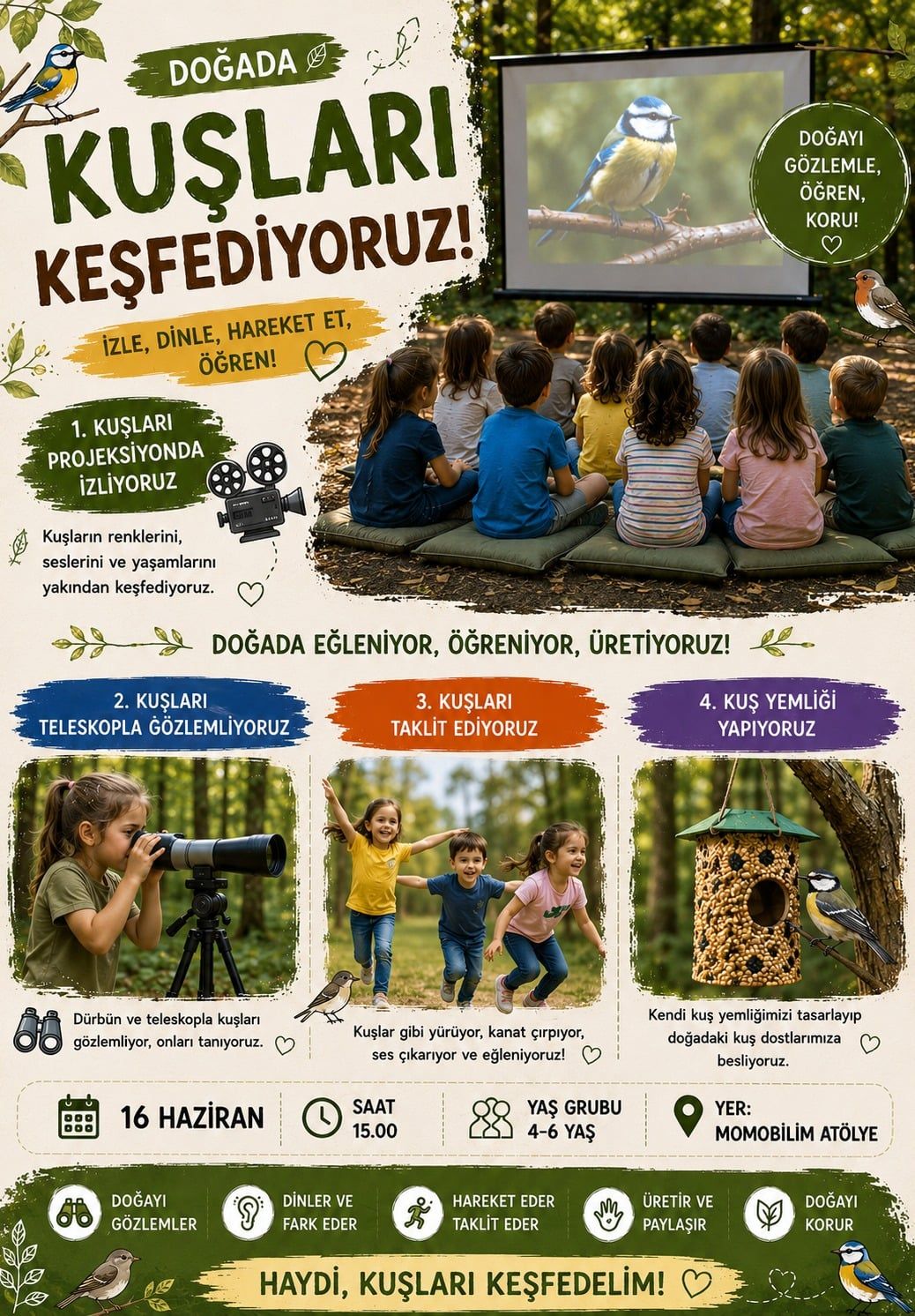 Doğada Kuşları Keşfediyoruz!