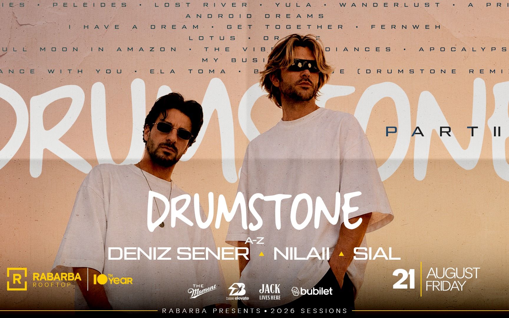 Drumstone returns to Rabarba Rooftop.