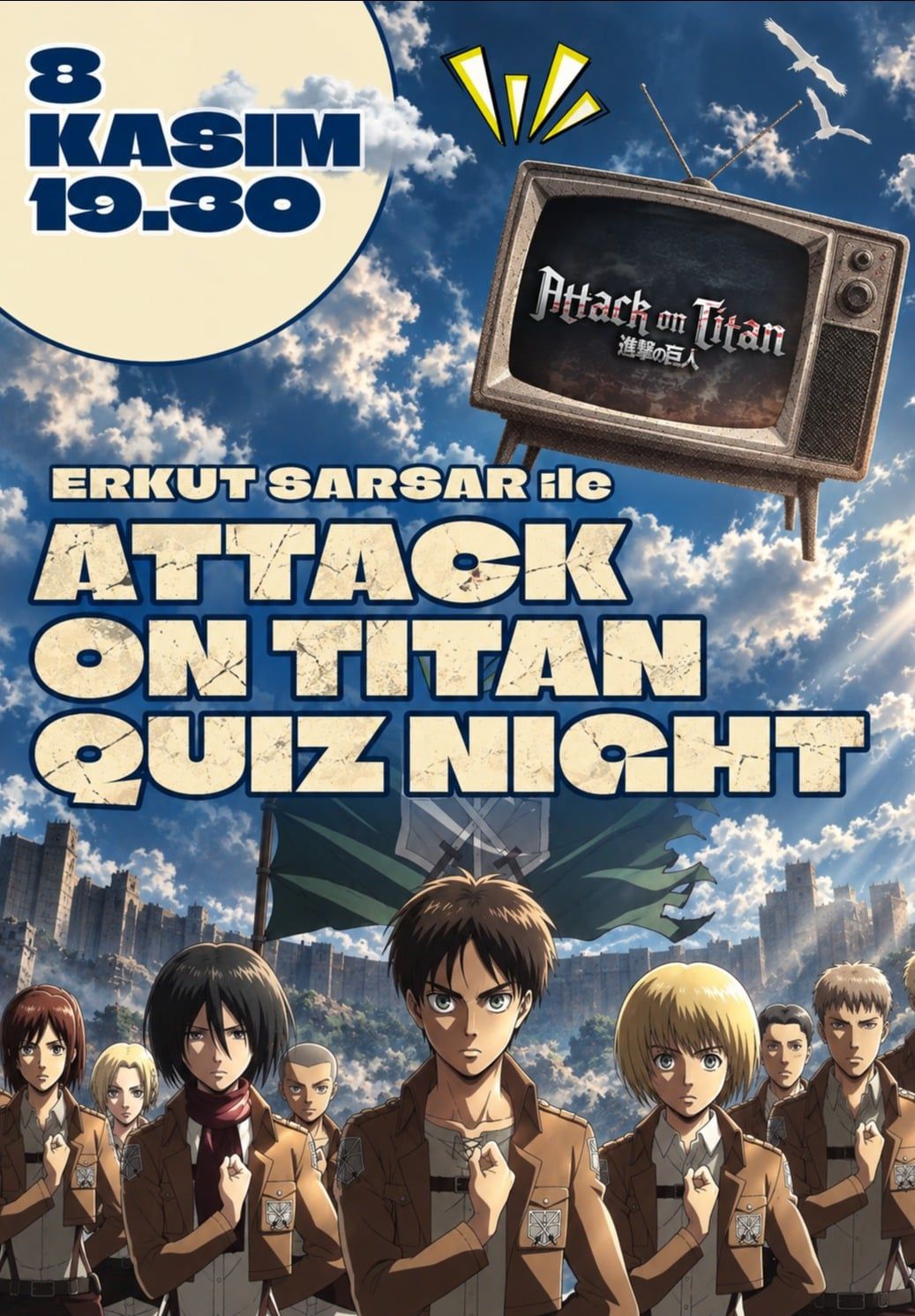 Erkut Sarsar ile Attack on Titan Quiz Night