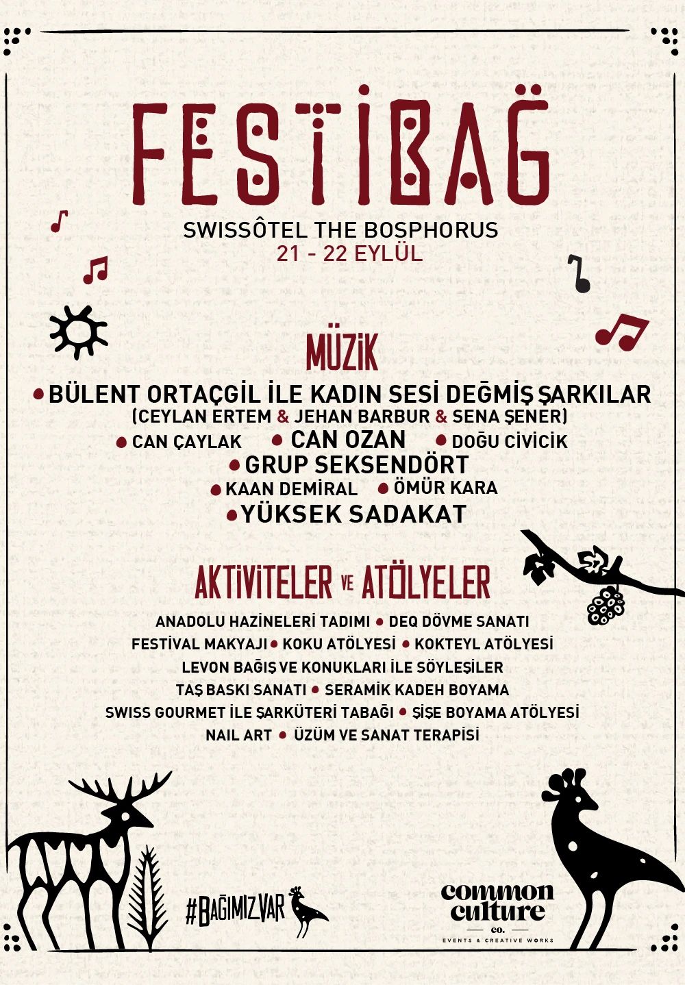 Festibağ / Bülent Ortaçgil, Ceylan Ertem, Jehan Barbur, Can Ozan, Seksendört, Sena Şener, Yüksek Sadakat