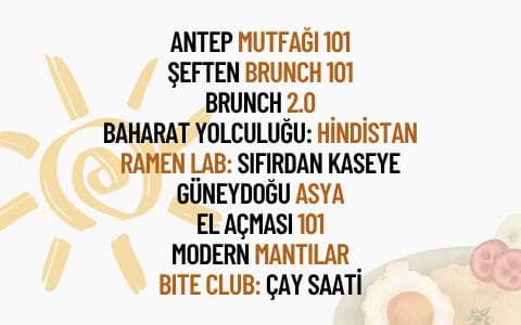 Gündüz Kuşağı Gastronomi Etkinlikleri