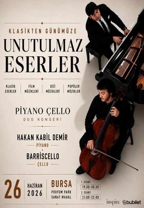 Hakan Kabil Demir & Barriscello Piyano-Çello Klasikten Günümüze Unutulmaz Eserler