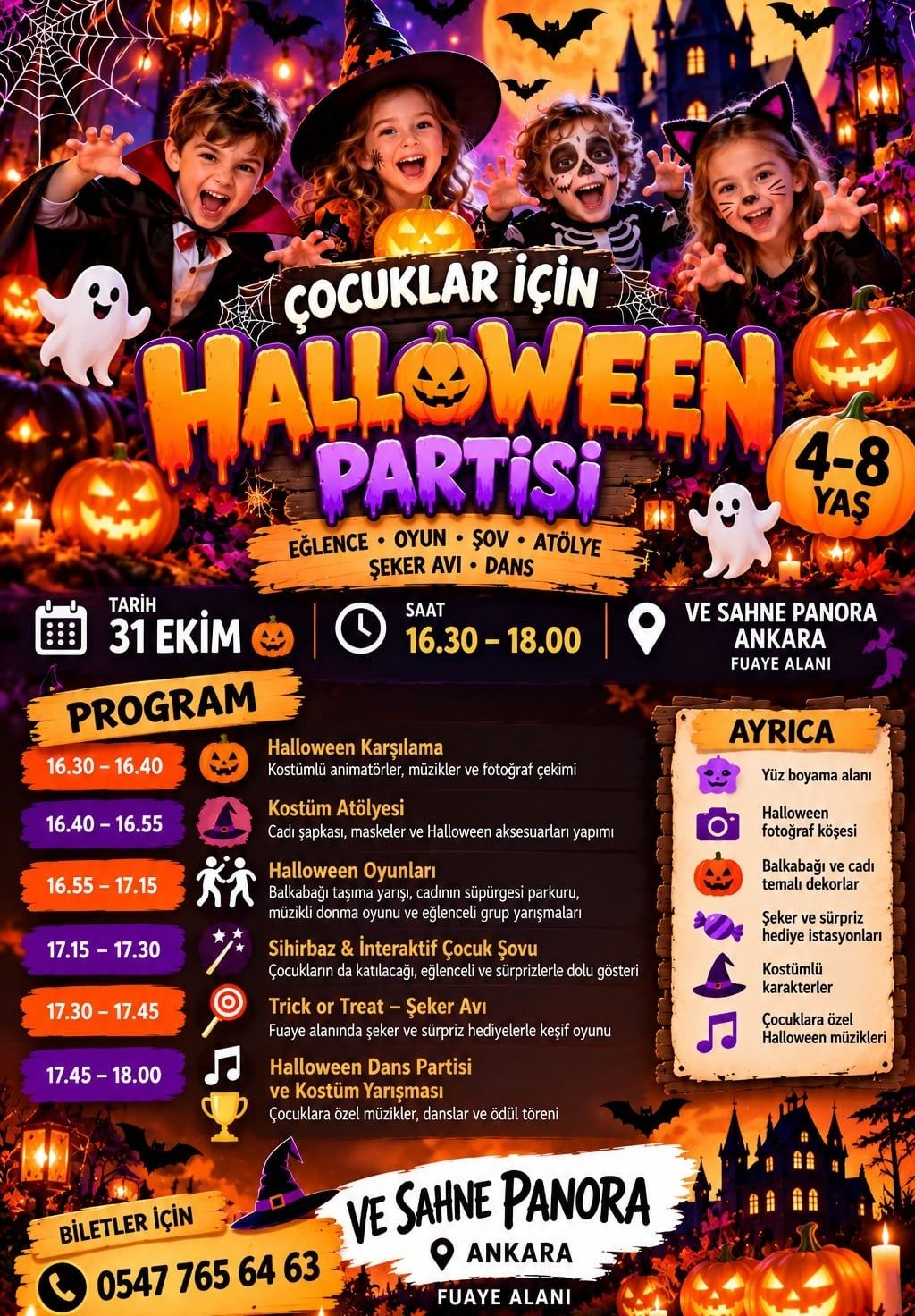 HALLOWEEN PARTİSİ (ÇOCUKLAR İÇİN )