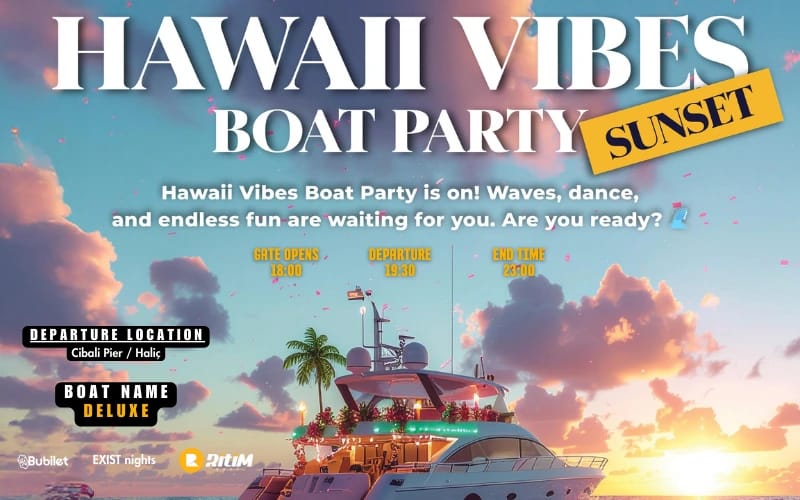 Hawaii Vibes Sunset Boat Party!