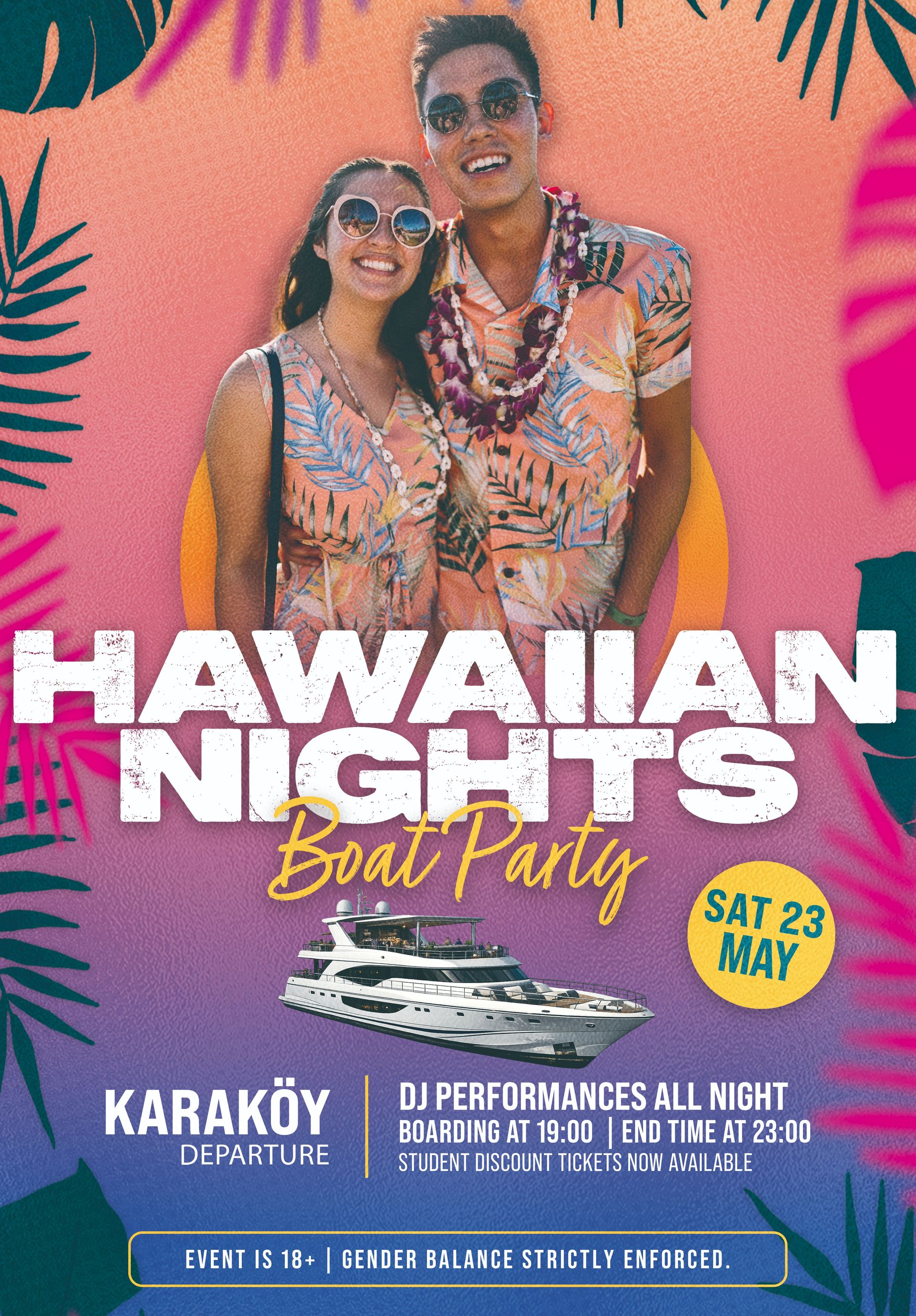 Hawaiian Nights Boat Party