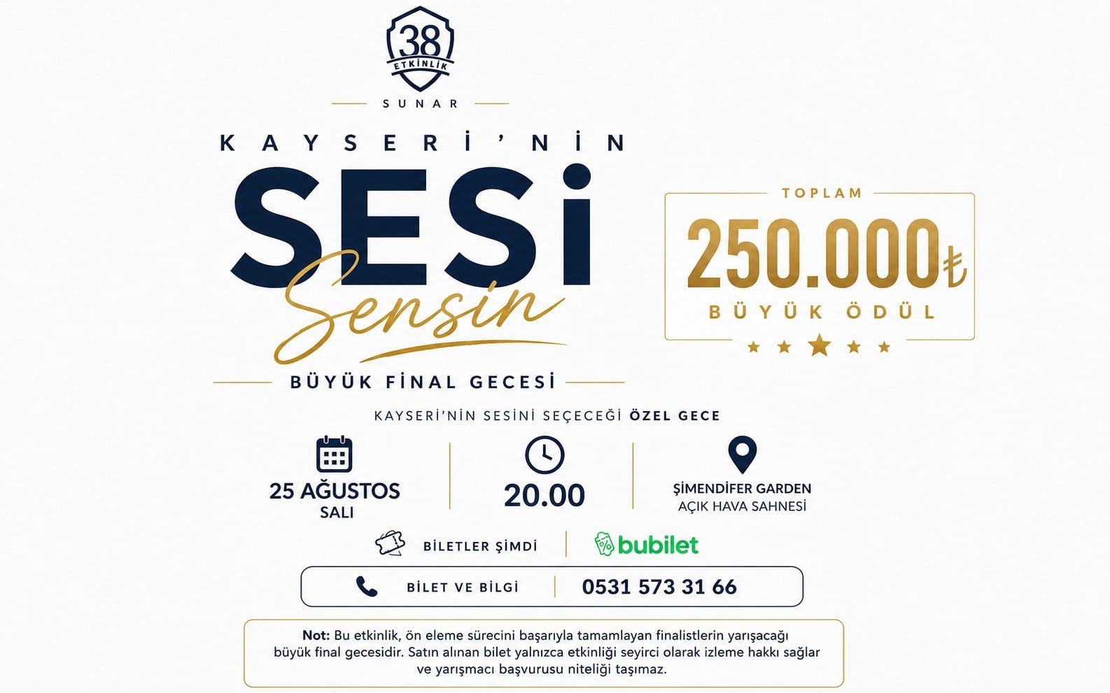 Kayseri’nin Sesi Sensin – Büyük Final Gecesi