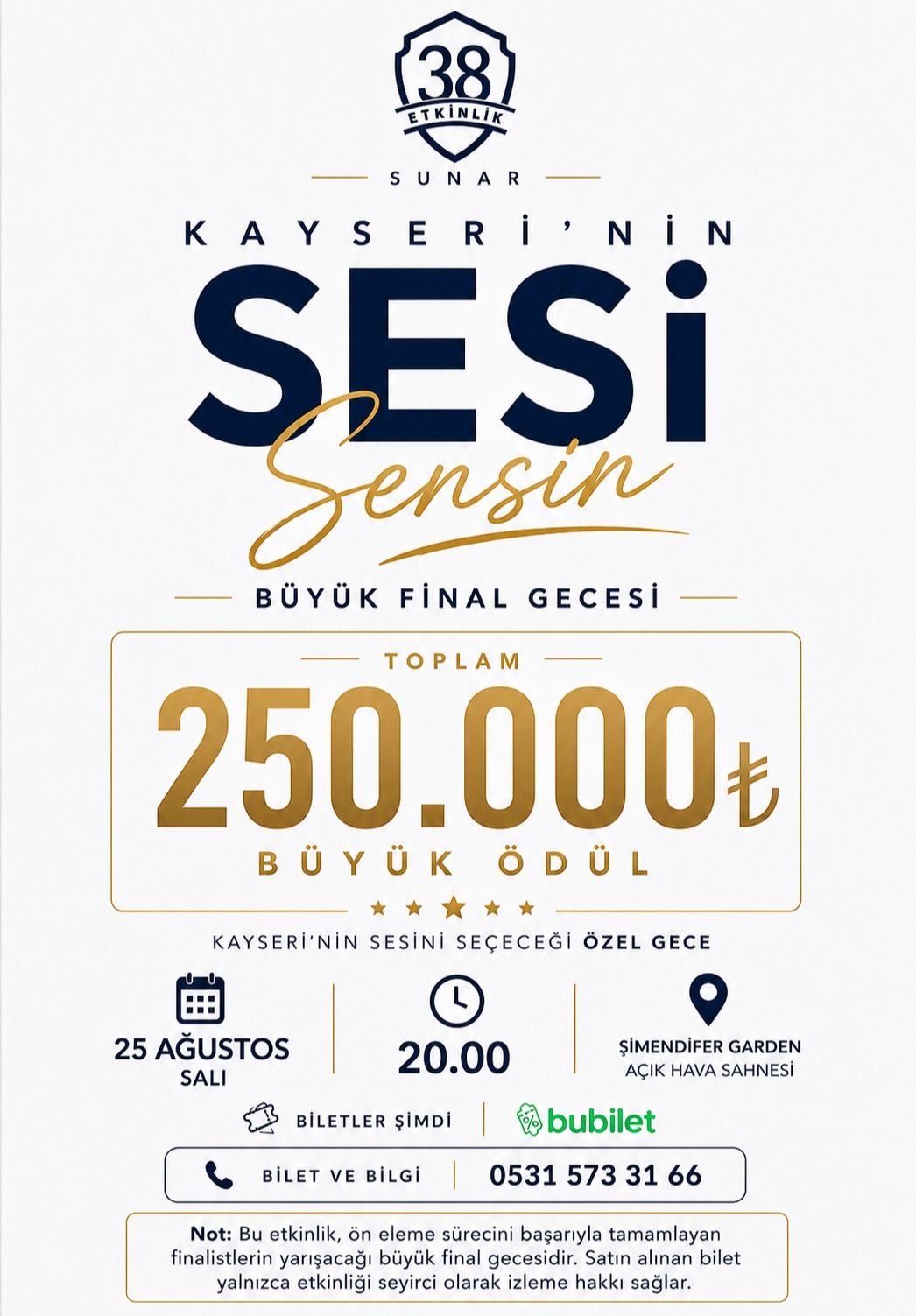Kayseri’nin Sesi Sensin – Büyük Final Gecesi