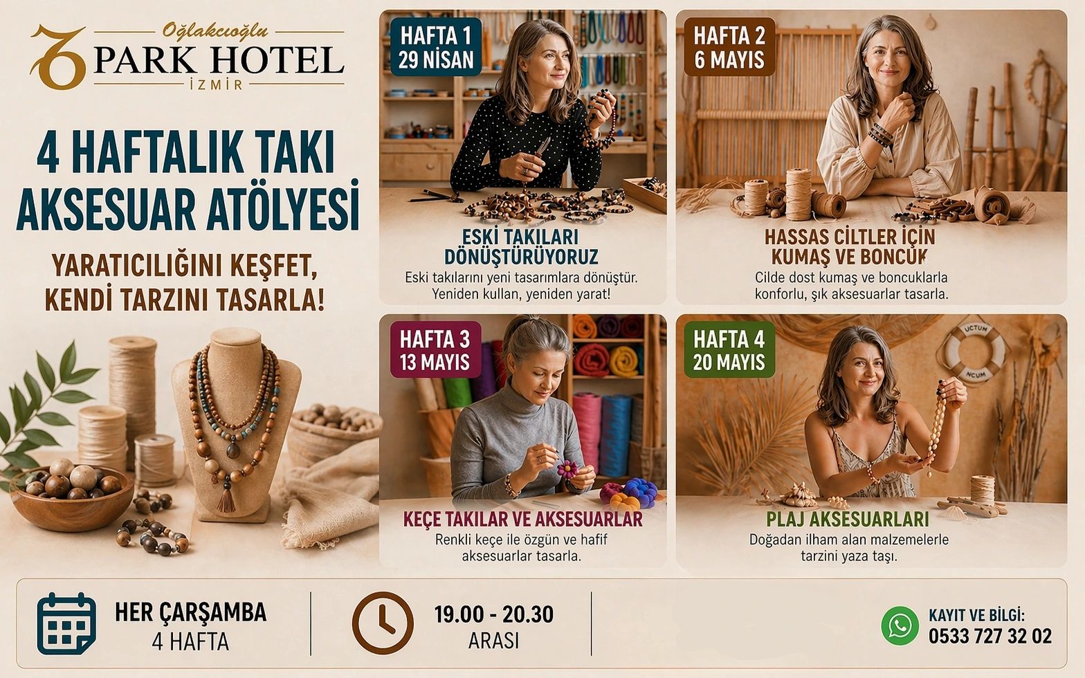 Kendi Takılarını Yarat - 4 Haftalık Tasarım Atölyesi