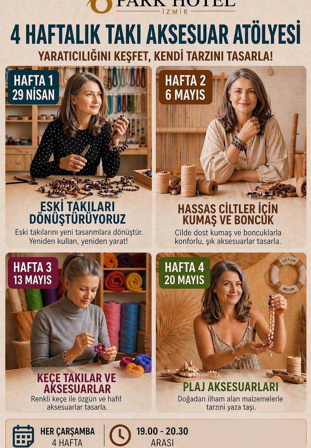 Kendi Takılarını Yarat - 4 Haftalık Tasarım Atölyesi