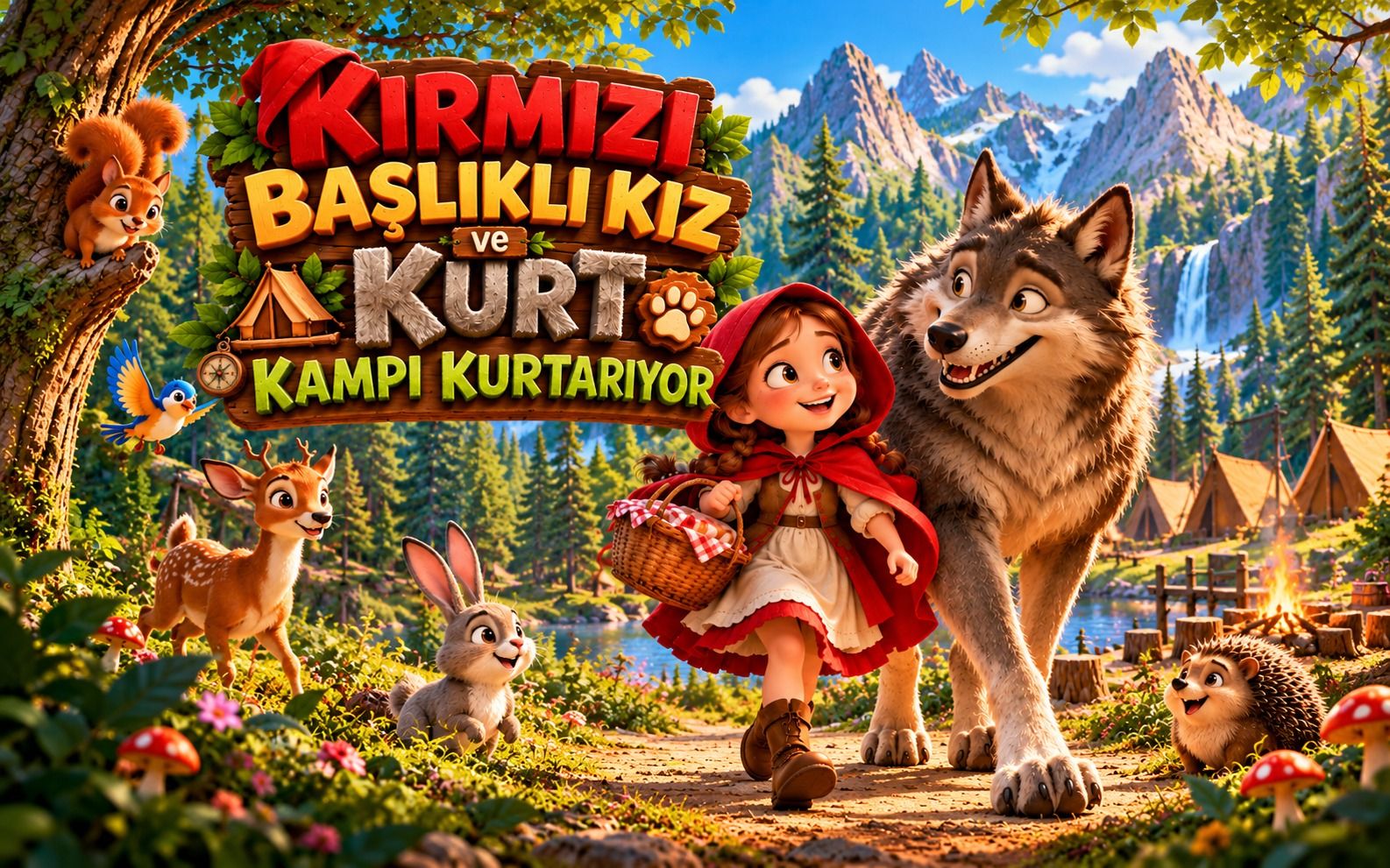 Kırmızı Başlıklı Kız Ve Kurt Kampı Kurtarıyor