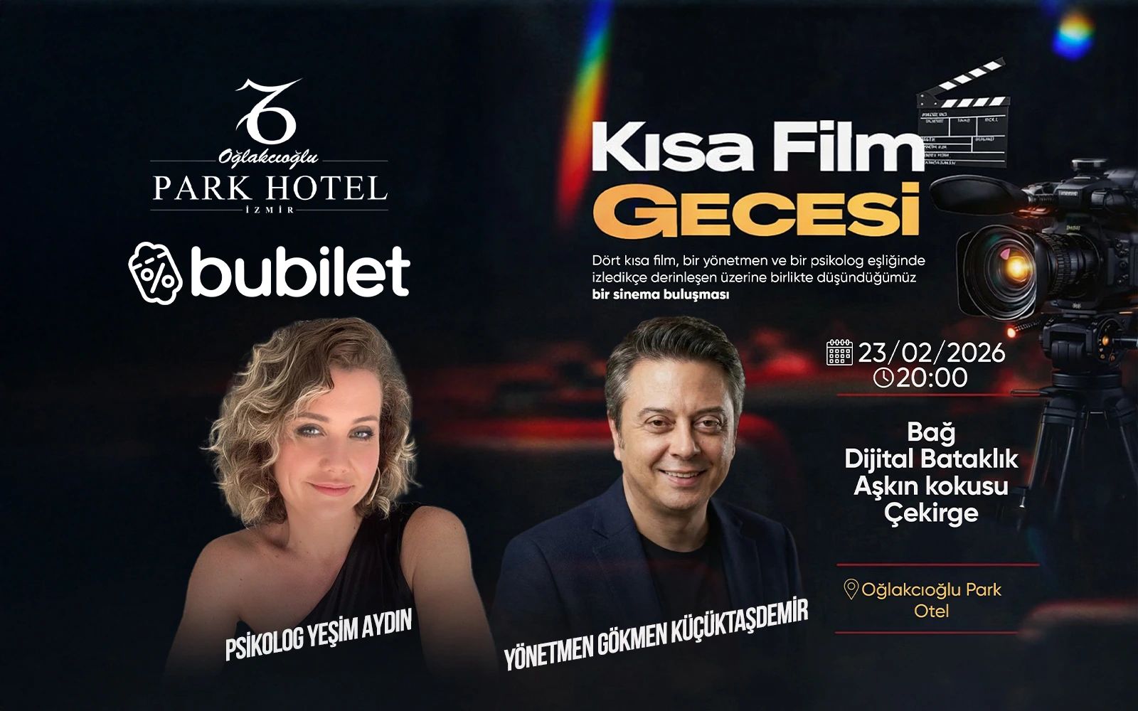 Kısa Film Gecesi Yönetmen & Psikolog  ve izleyici Yorumları Eşliğinde Özel Gösterim