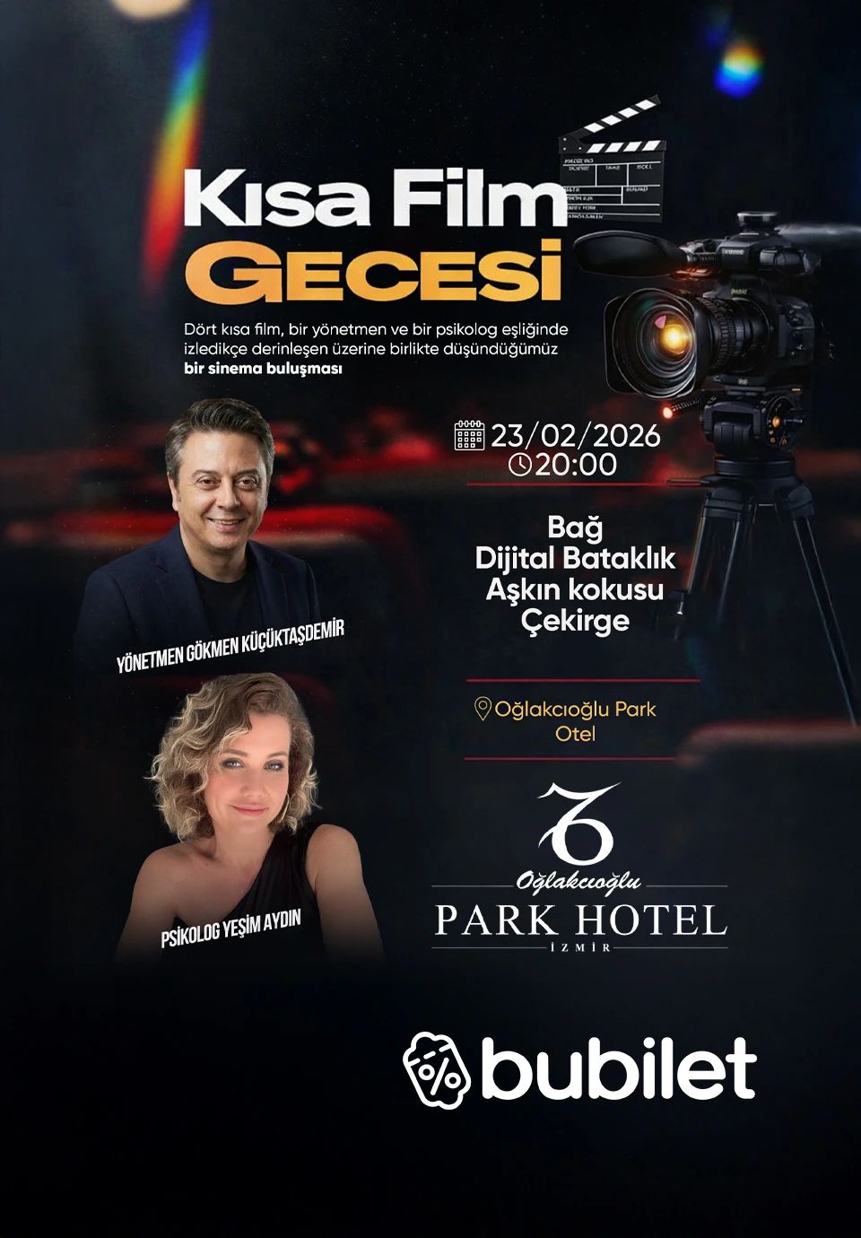 Kısa Film Gecesi Yönetmen & Psikolog  ve izleyici Yorumları Eşliğinde Özel Gösterim