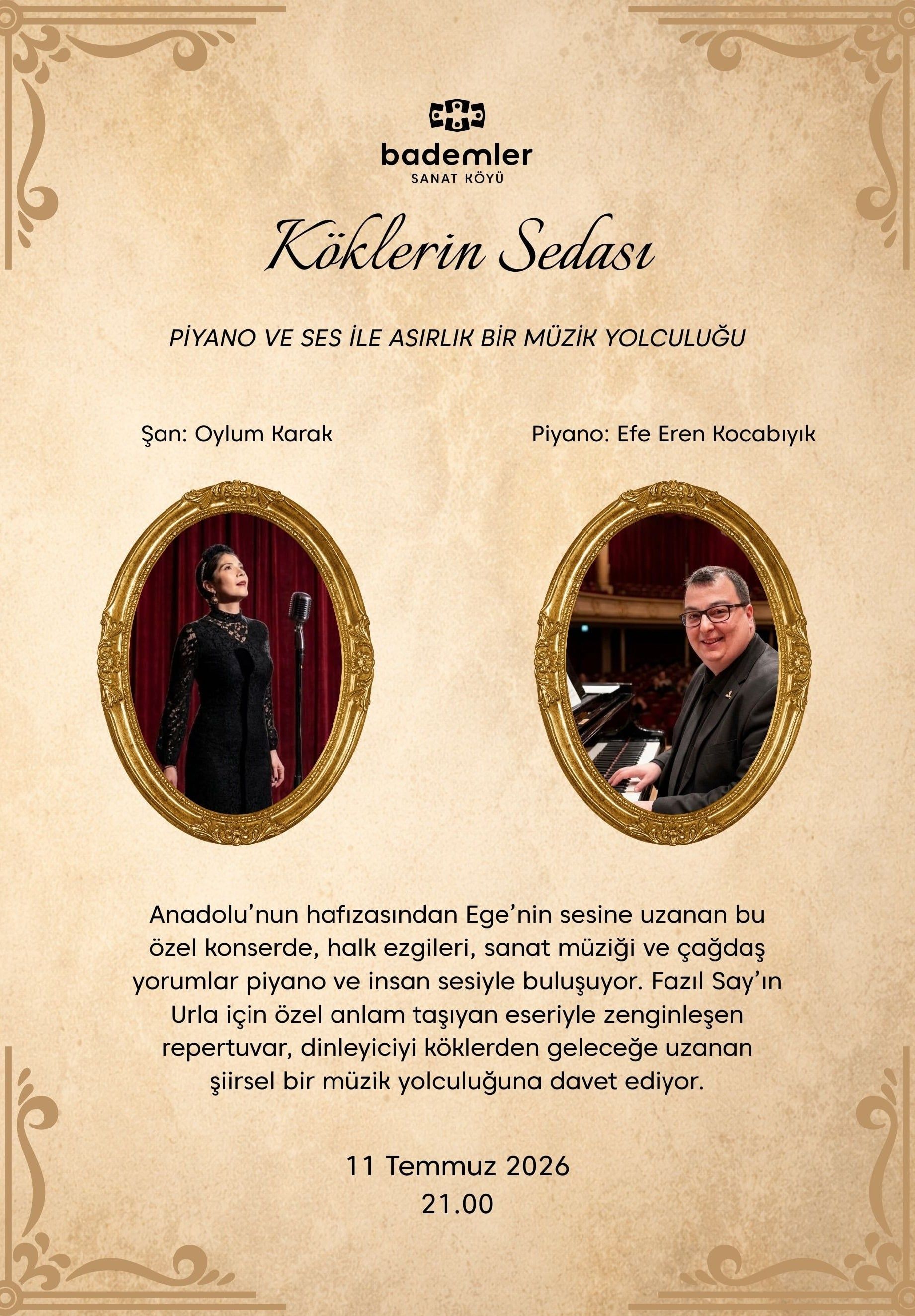 Köklerin Sedası: Piyano ve Ses ile Asırlık Bir Müzik Yolculuğu