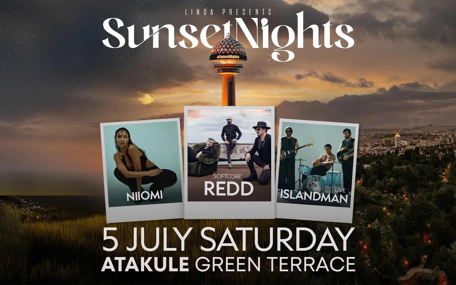 Linda Presents: REDD (Softcore), ISLANDMAN (Live) @SunsetNights