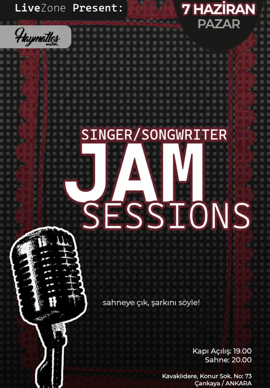 Live Zone Presents: Singer/Songwriter’s Jam Session