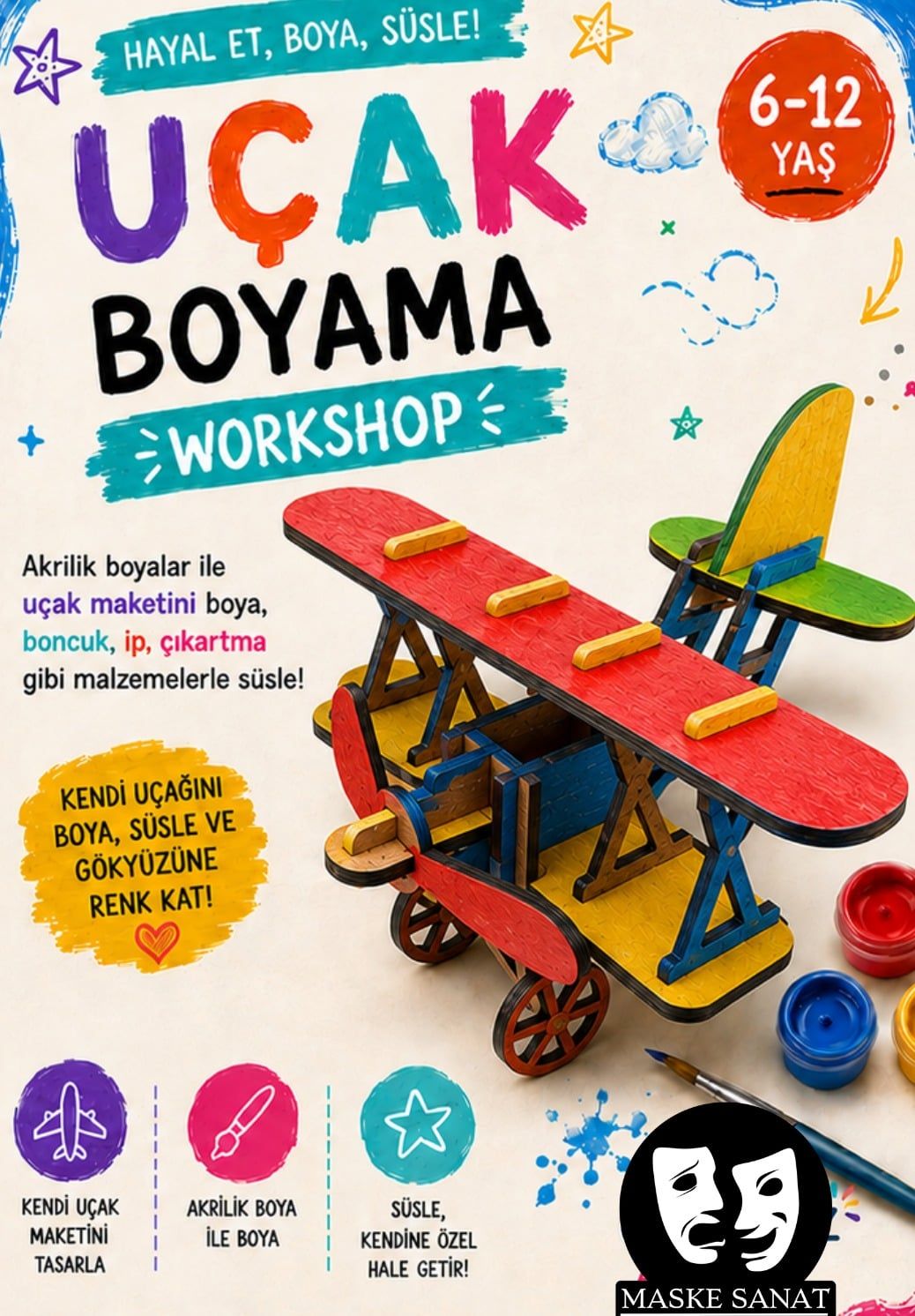 Maket Uçak Boyama Workshop / Çocuklar İçin 