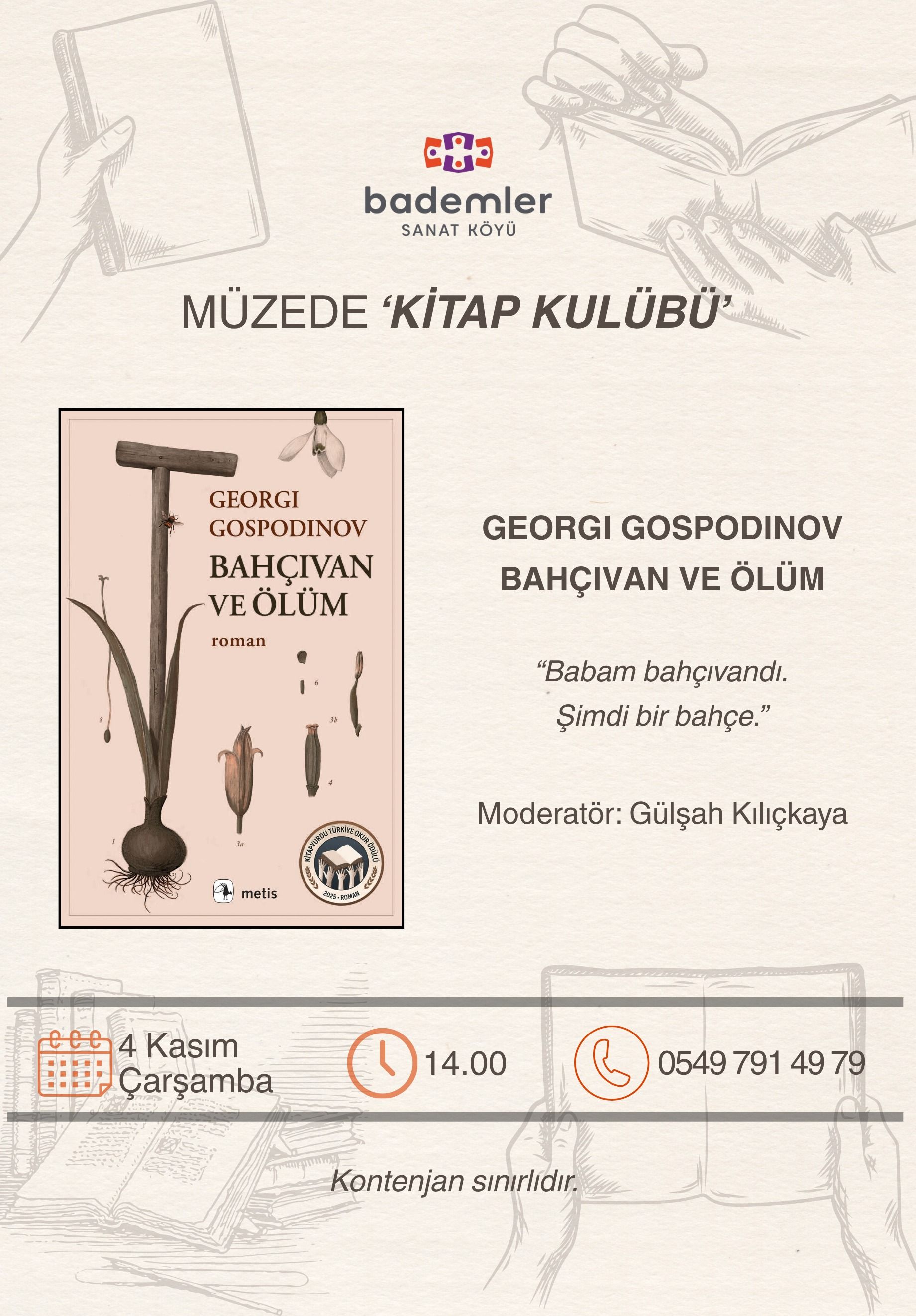 Müzede Kitap Kulübü - Bahçıvan ve Ölüm