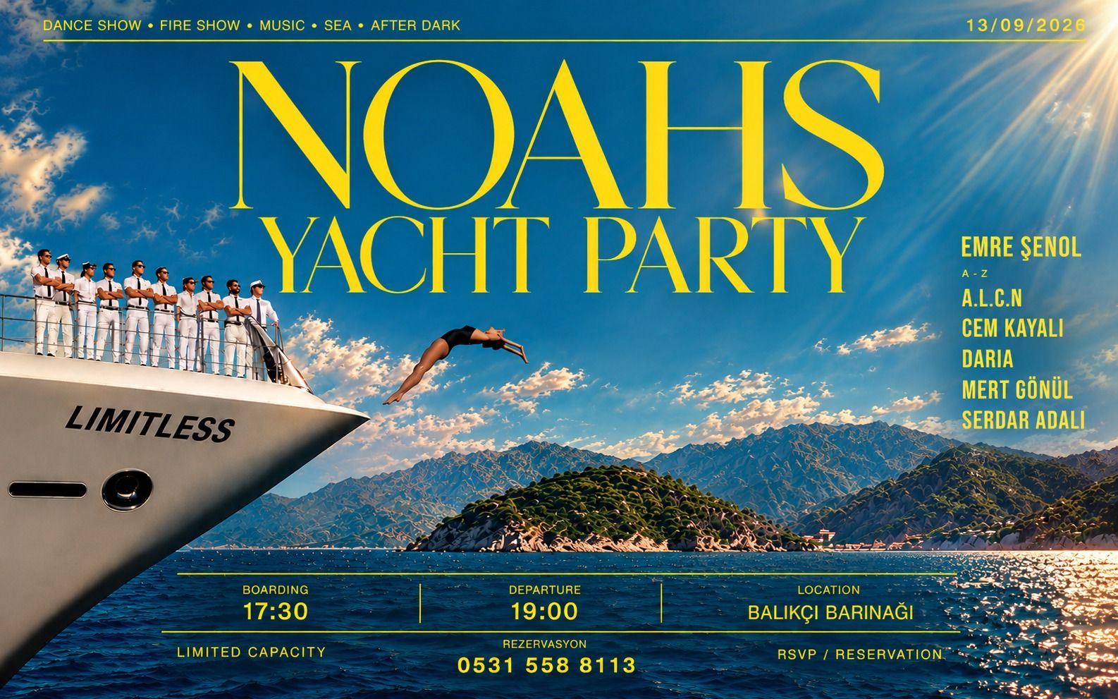 NOAH’S YACHT PARTY — ANTALYA
