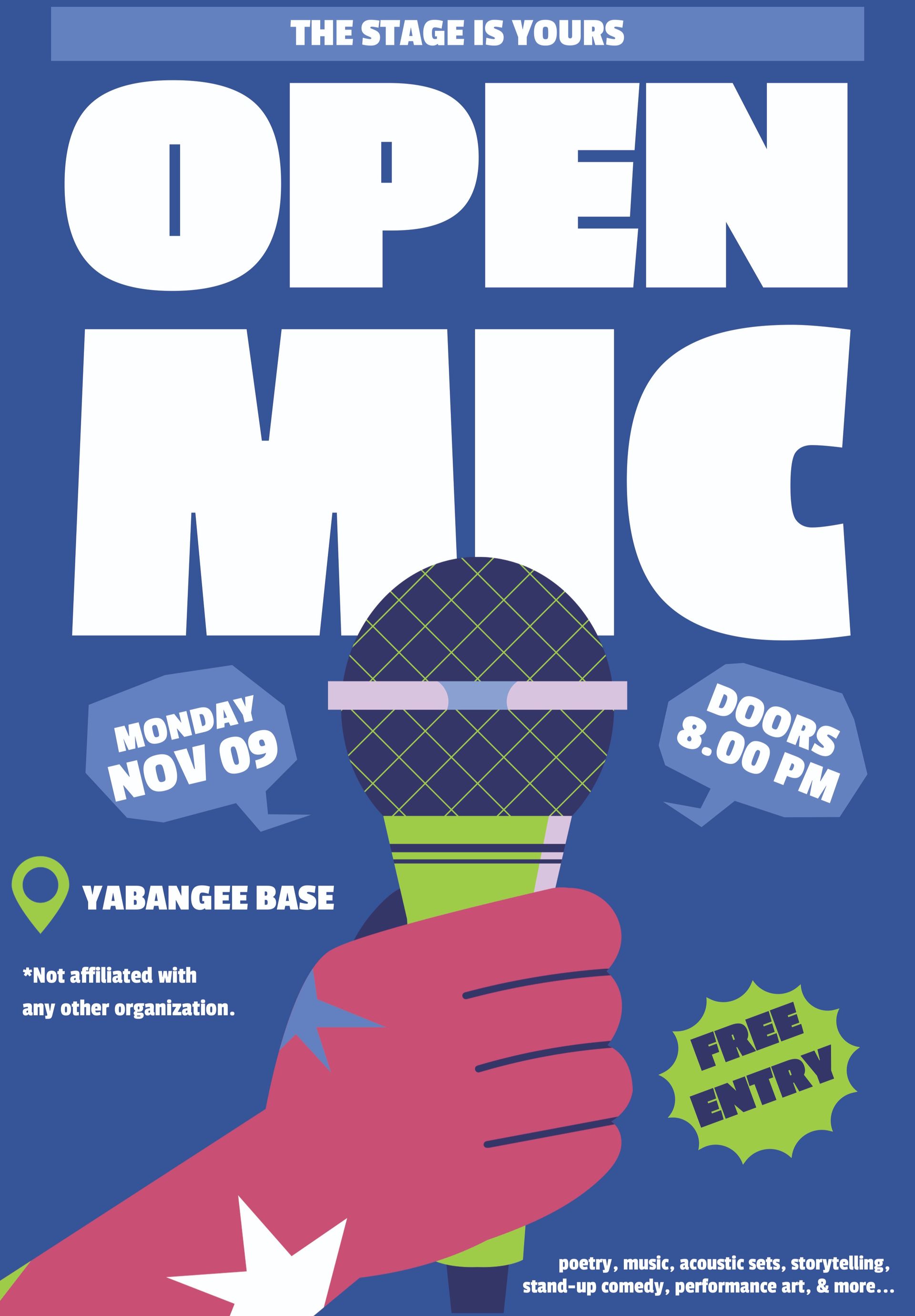 Open Mic Night: The Stage is Yours