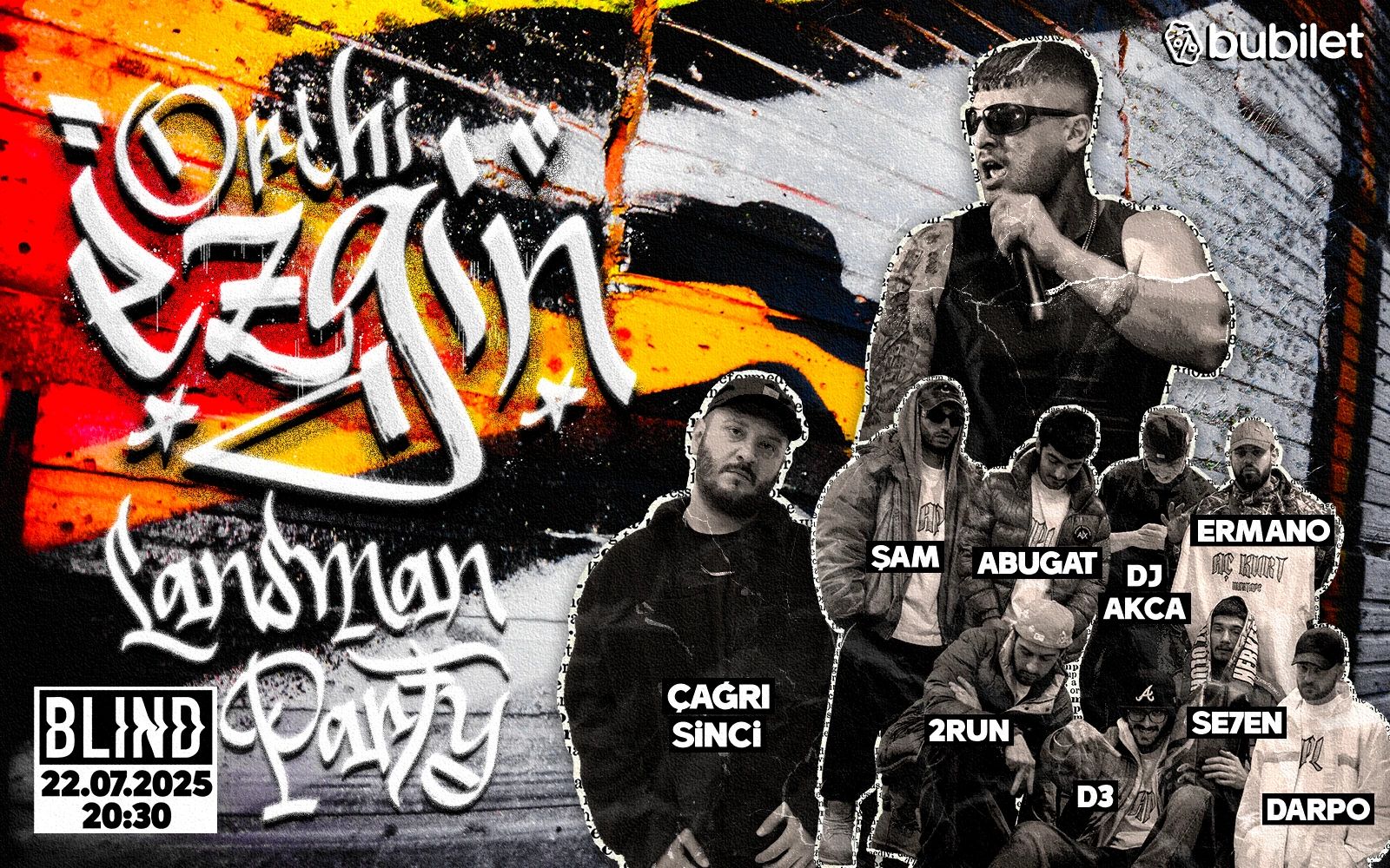 ORCHI EZGIN ALBÜM LANSMAN PARTY (ÇAĞRI SİNCİ - ŞAM - ABUGAT - D3  - 2RUN - ERMANO -DARPO - SE7EN ve DJ AKCA )