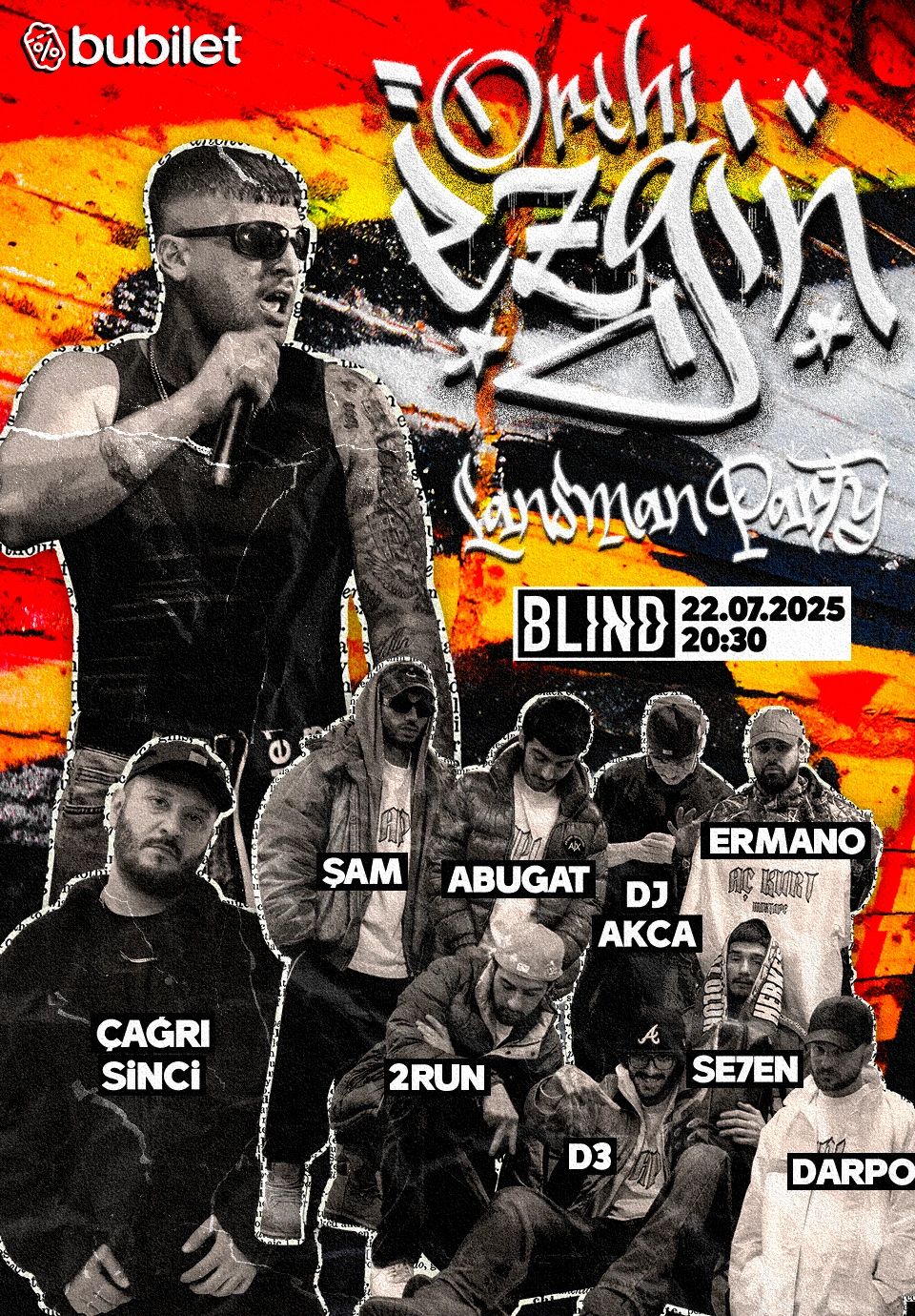 ORCHI EZGIN ALBÜM LANSMAN PARTY (ÇAĞRI SİNCİ - ŞAM - ABUGAT - D3  - 2RUN - ERMANO -DARPO - SE7EN ve DJ AKCA )
