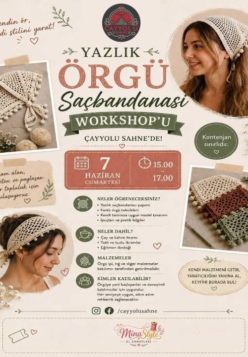 Örgü Saç Bandanası Workshop