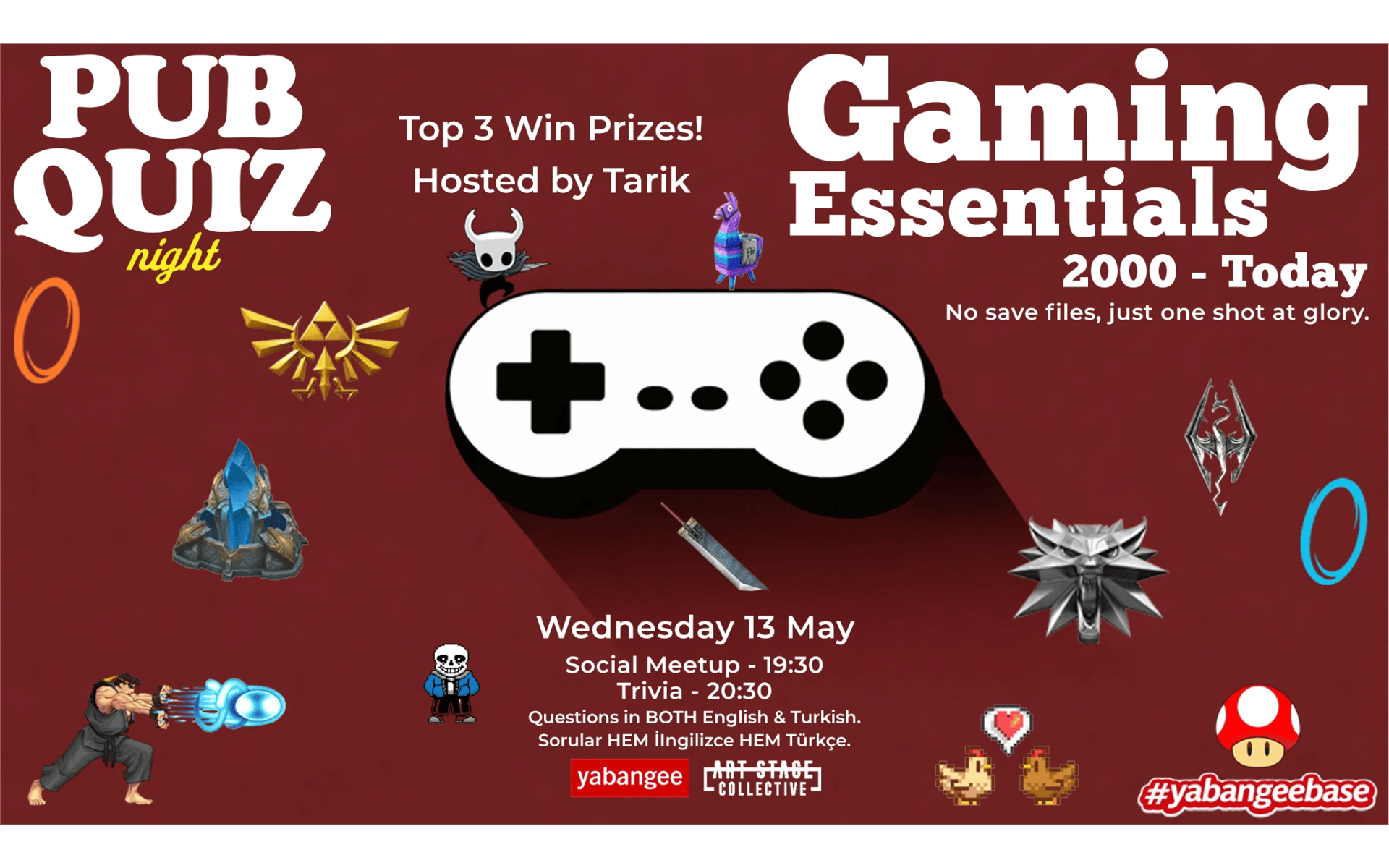 Pub Quiz Night on Gaming Essentials (2000-Today): Questions in English and Turkish