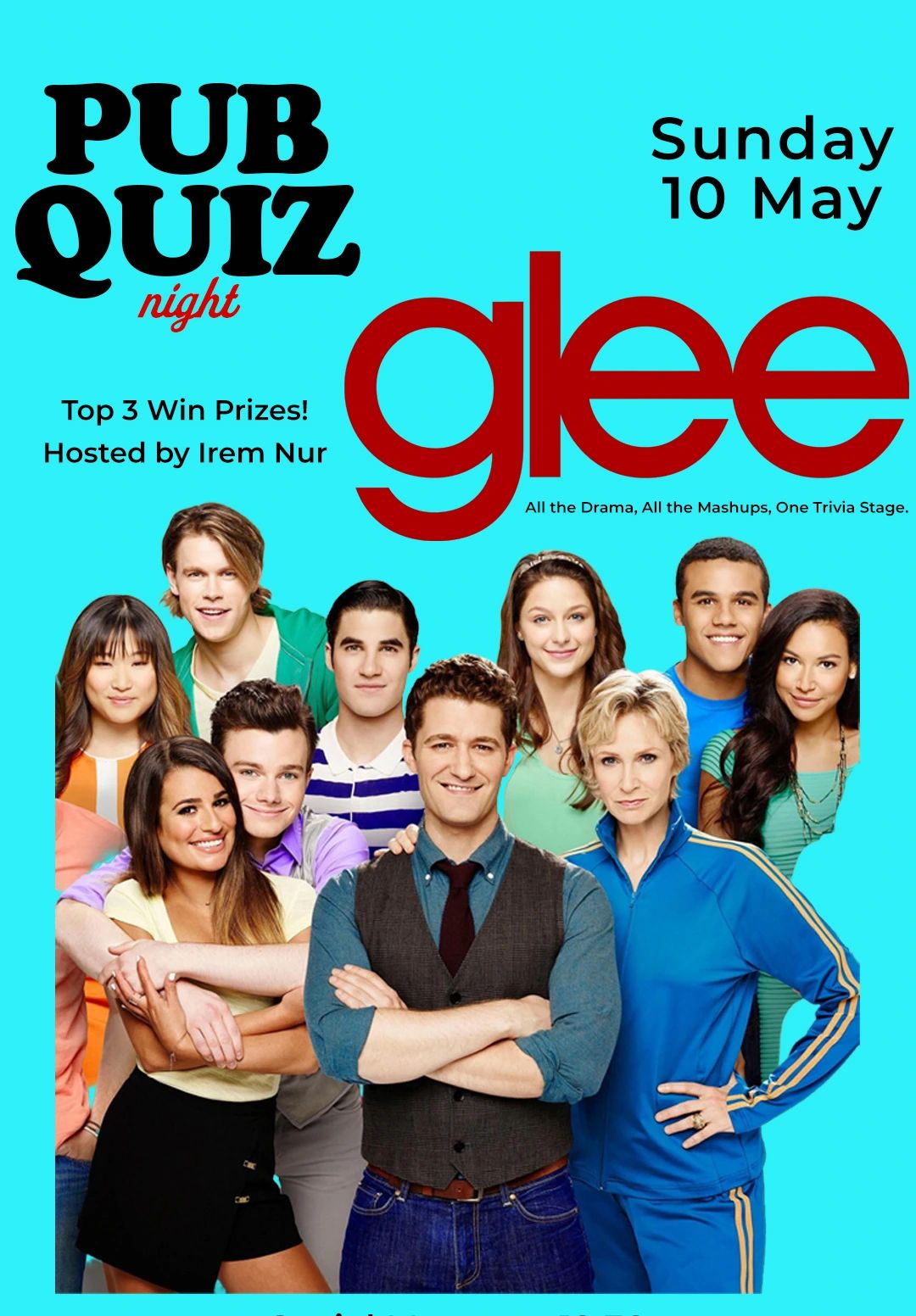 Pub Quiz Night on Glee (TV Series): Questions in English & Turkish