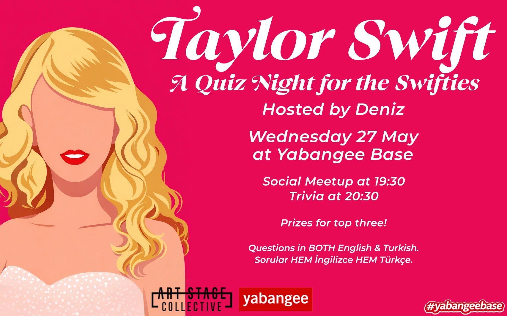Pub Quiz Night on Taylor Swift: Questions in English & Turkish