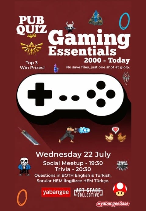 Pub Quiz on Gaming: Questions in English & Turkish