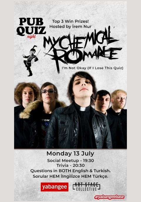 Pub Quiz on My Chemical Romance: Questions in English & Turkish