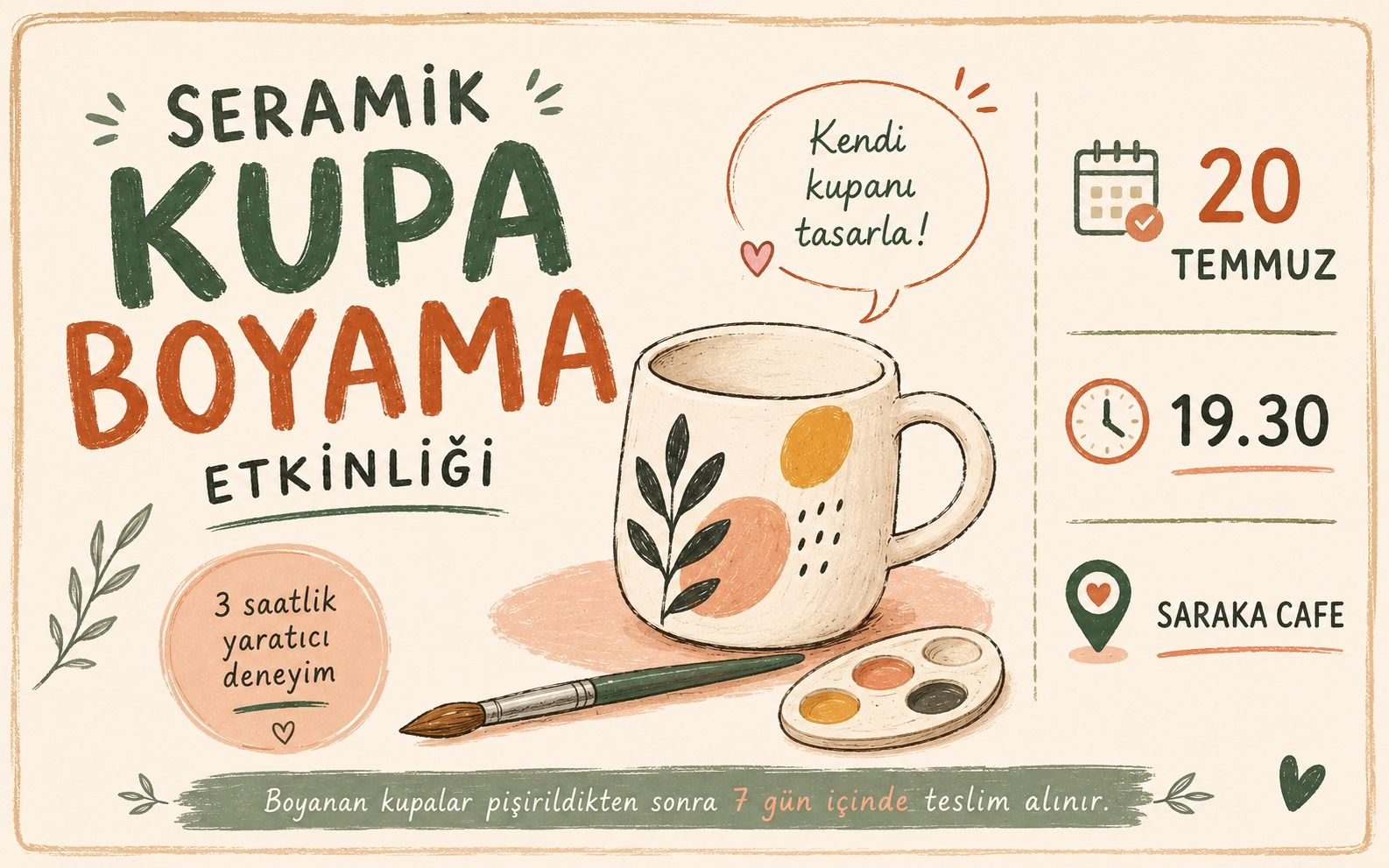 Seramik Kupa Boyama Etkinliği