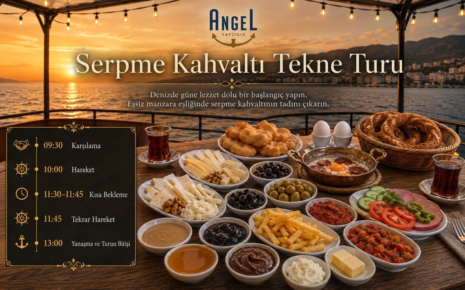 Serpme Kahvaltı Eşliğinde Tekne Turu
