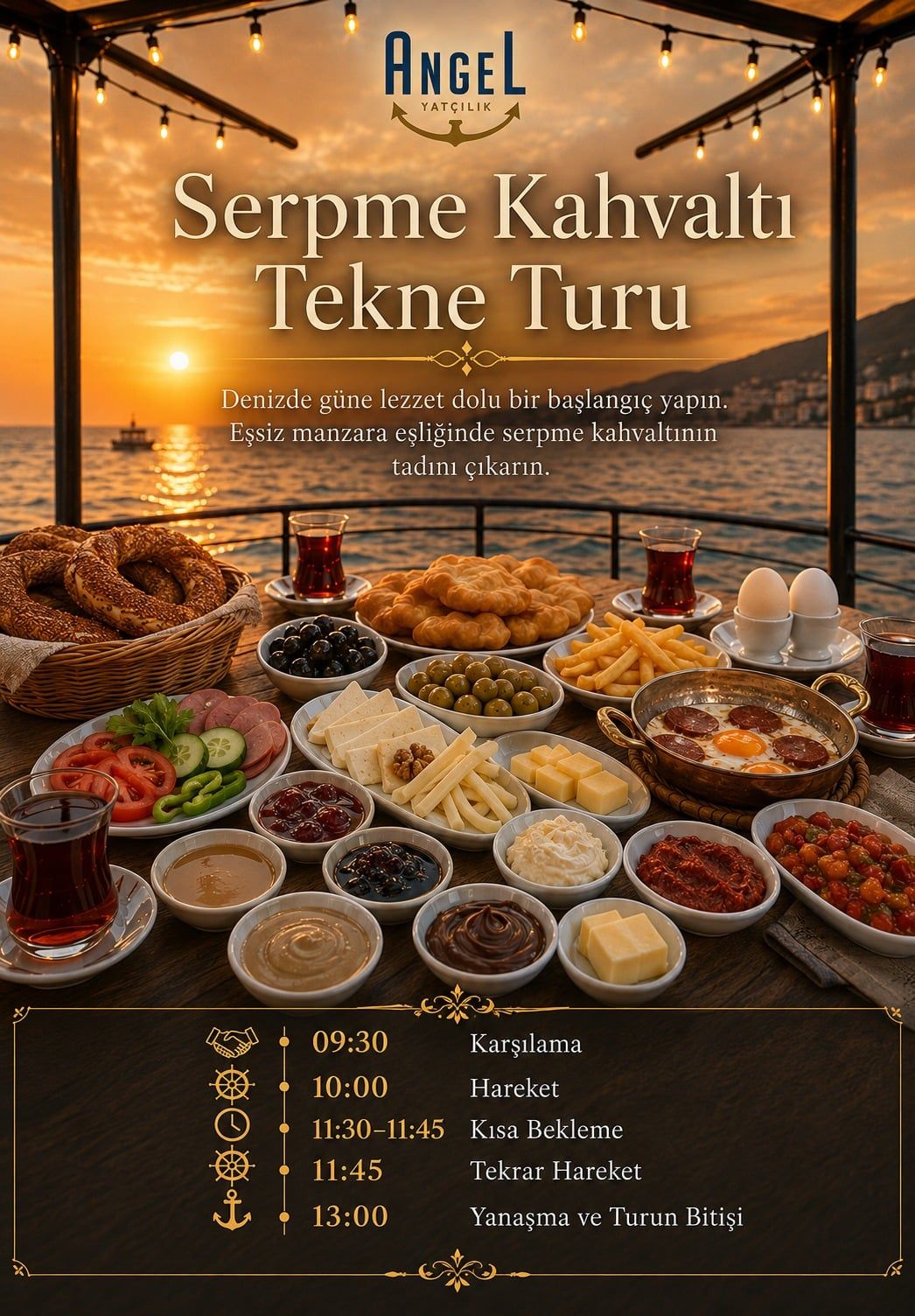 Serpme Kahvaltı Eşliğinde Tekne Turu