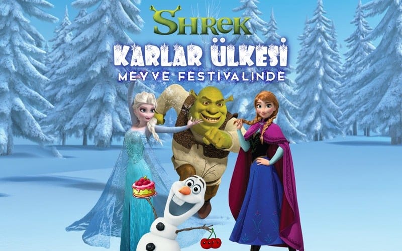Shrek Karlar Ülkesi Meyve Festivalinde Çocuk Oyunu