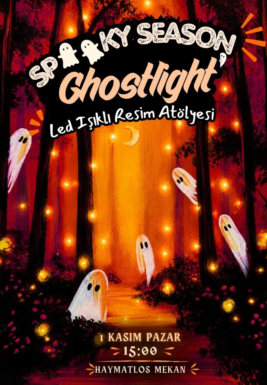Spooky Ghostlight: LED Işıklı Resim Atölyesi