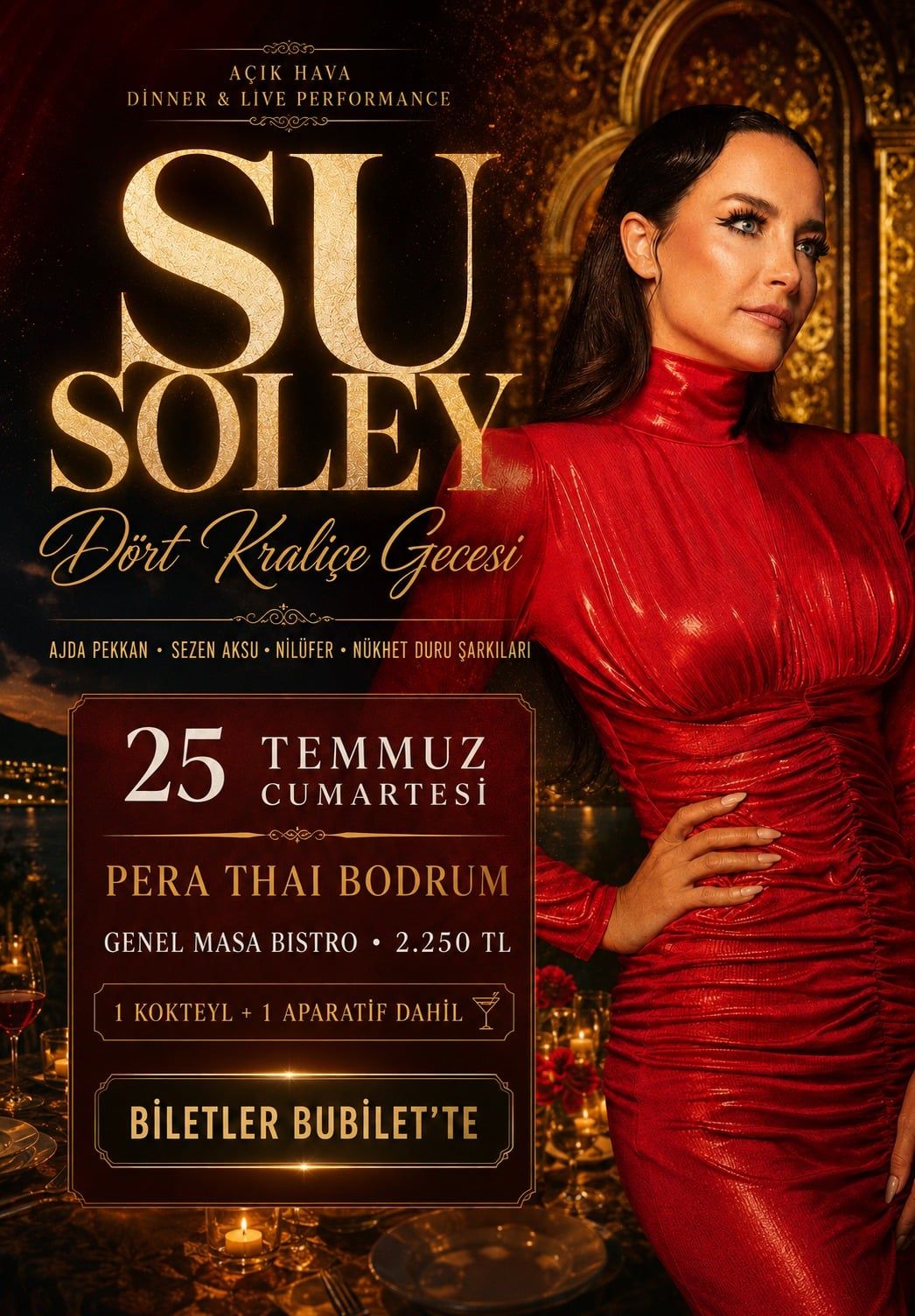 Su Soley ile Dört Kraliçe Gecesi | Pera Thai Bodrum