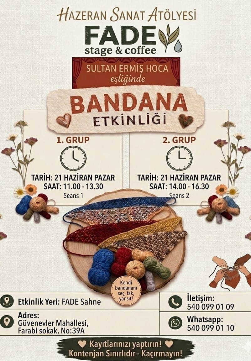 Sultan Ermiş Hoca ile Bandana Yapım Etkinliği
