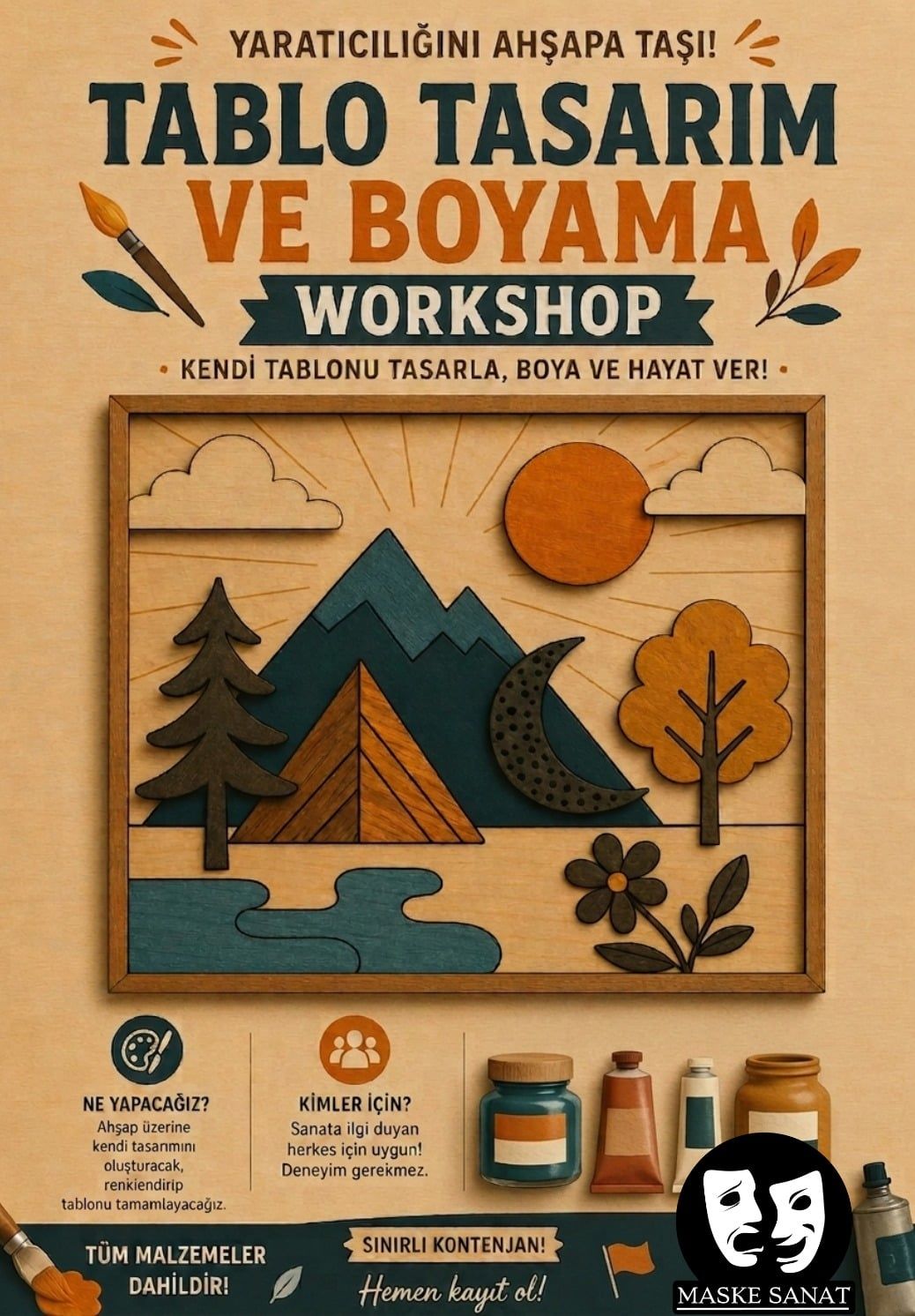 Tablo Tasarım ve Boyama Workshop / Çocuklar İçin