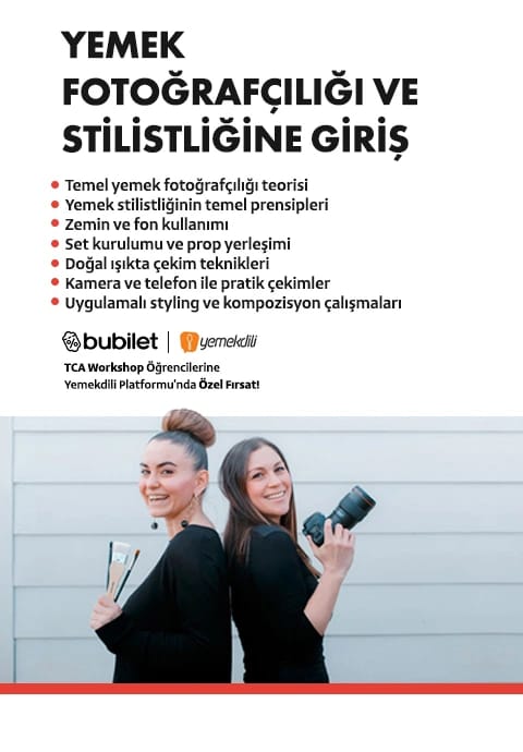 TCA | Yemek Fotoğrafçılığı ve Stilistliğine Giriş