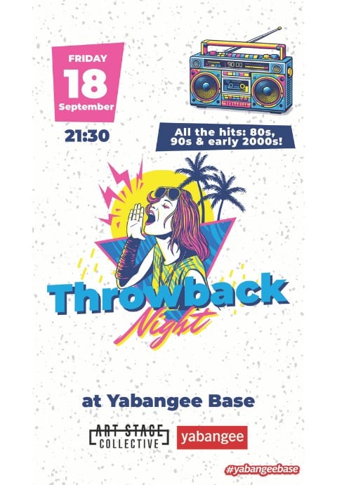 Throwback Night: Hits from the 80s, 90s, and early 2000s!