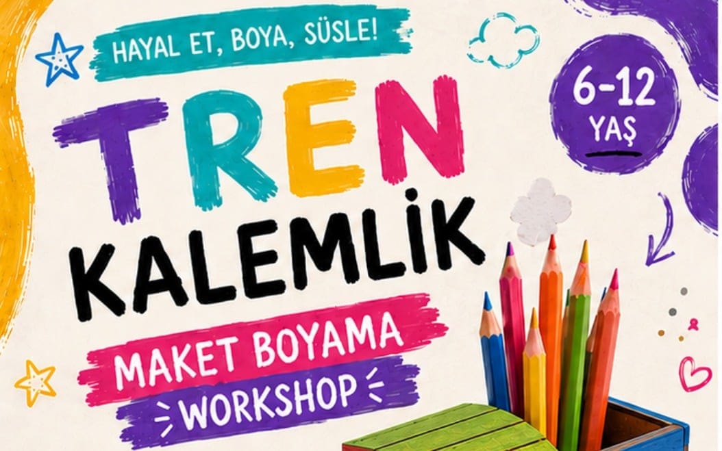 Tren Kalemlik Boyama Workshop / Çocuklar İçin